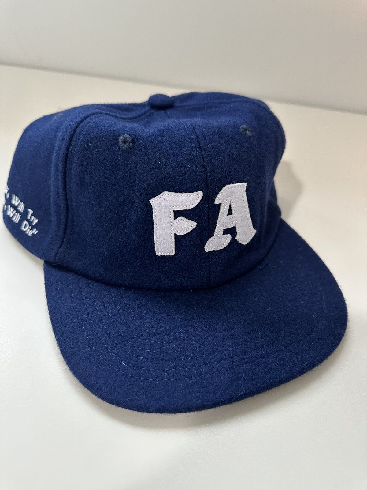 Fucking Awesome Fucking Awesome Blue Wool FA CLG strap back cap