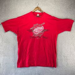 Vintage Detroit Red Wings Stanley Cup Champions T Shirt Lee Sport Mens 3XL