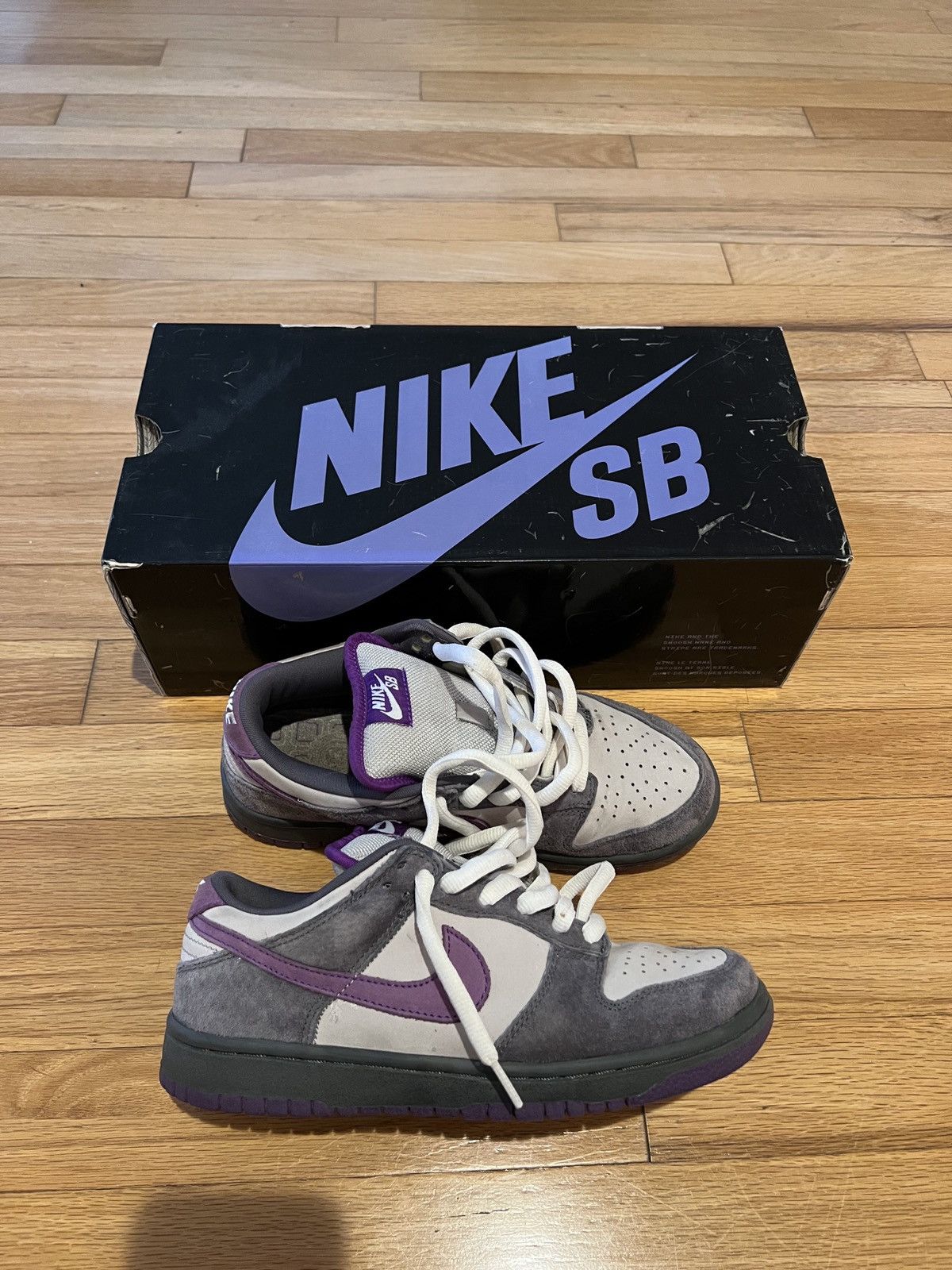 Nike sb dunk low purple pigeon on sale