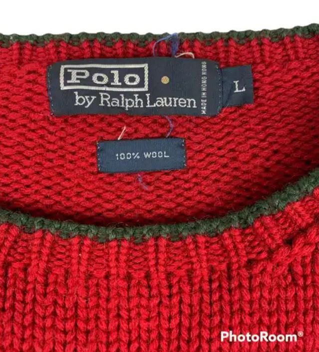 Polo Ralph Lauren Vintage Polo Ralph Lauren Varsity Wool P Sweater Large Size US L / EU 52-54 / 3 - 5 Thumbnail