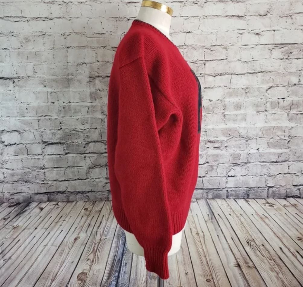 Polo Ralph Lauren Vintage Polo Ralph Lauren Varsity Wool P Sweater Large Size US L / EU 52-54 / 3 - 4 Thumbnail