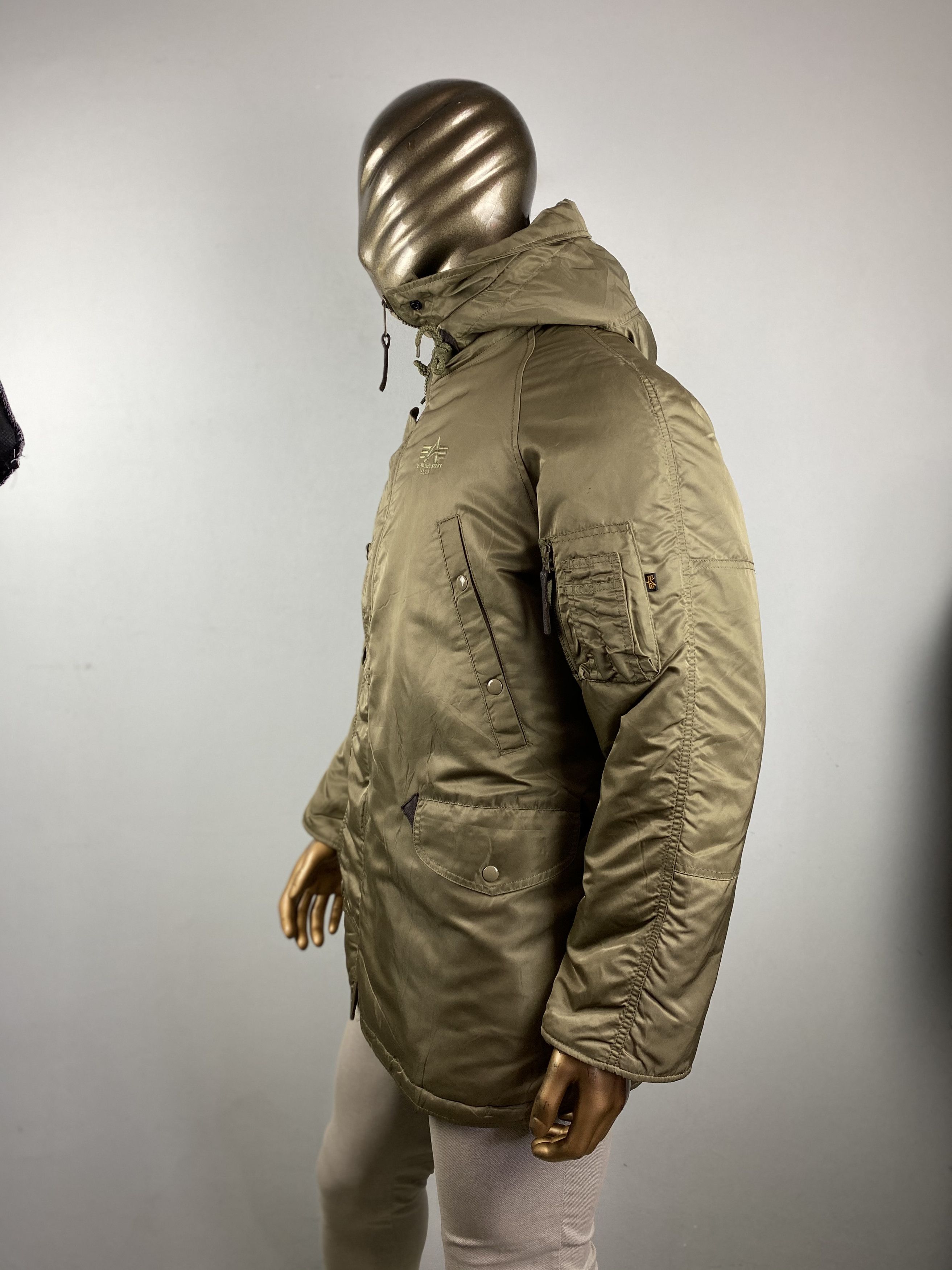 Alpha Industries 🔥 parka puffy ALPHA INDUSTRIES nylon down JACKET HOODED Size US XL / EU 56 / 4 - 9 Thumbnail