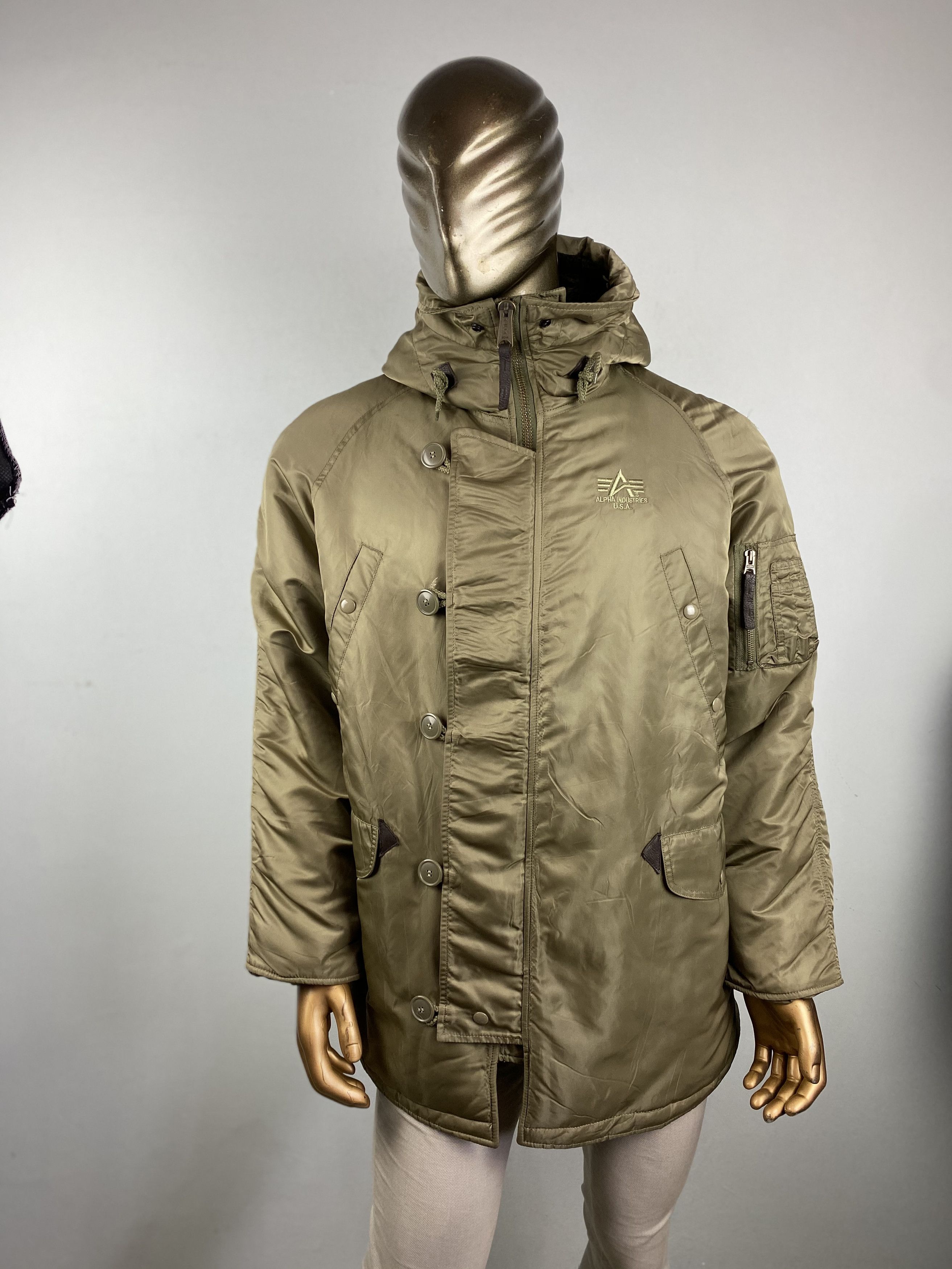 Alpha Industries 🔥 parka puffy ALPHA INDUSTRIES nylon down JACKET HOODED Size US XL / EU 56 / 4 - 1 Thumbnail