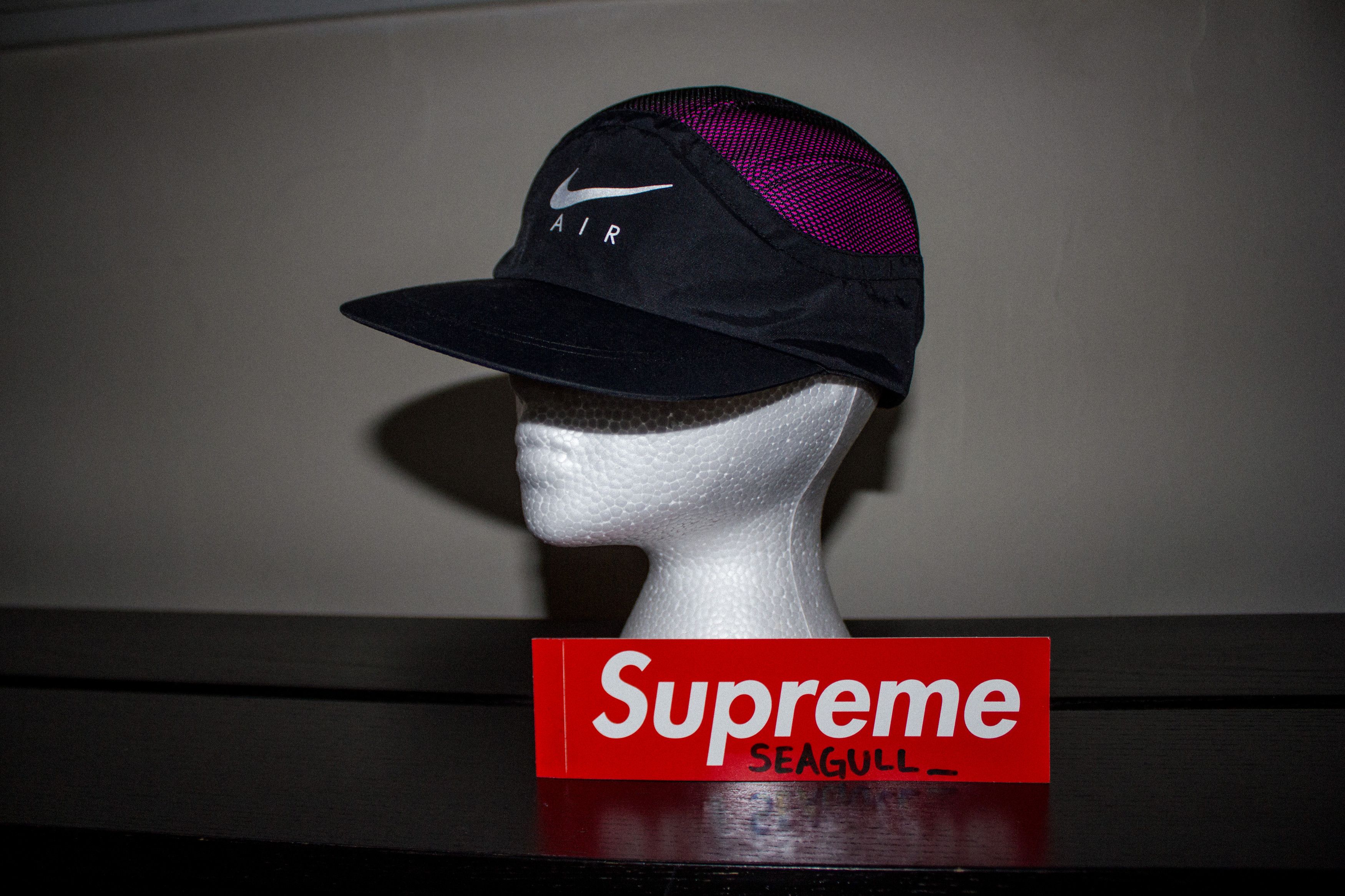 Supreme x Nike Trail Running Hat Pink Supreme Nike Running Hat Black - SS25 - US main image 3
