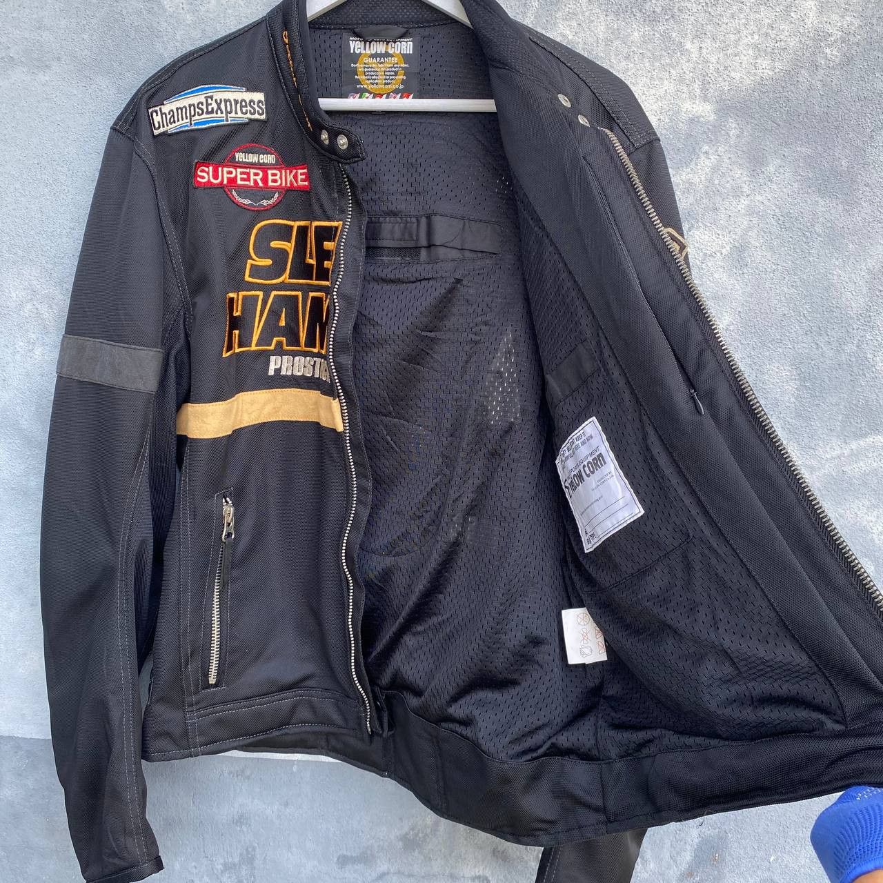 YELLOW CORN Yellow Corn Sledge Hammer Racing biker jacket embroidered L Size US XL / EU 56 / 4 - 8 Thumbnail