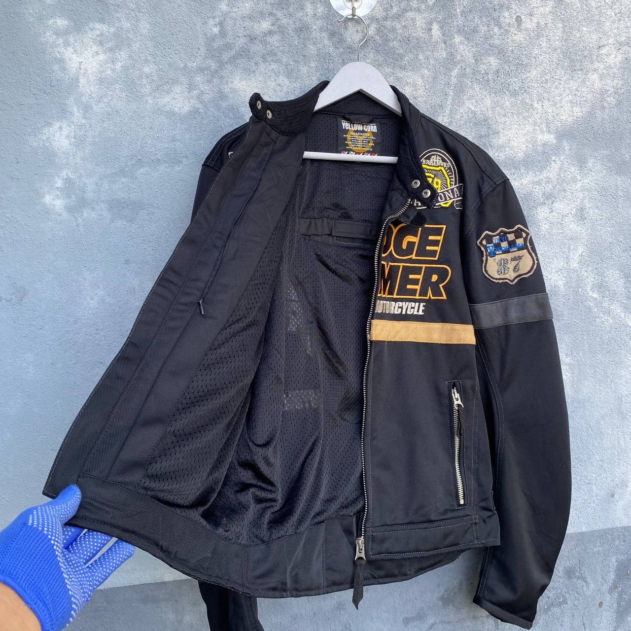 YELLOW CORN Yellow Corn Sledge Hammer Racing biker jacket embroidered L Size US XL / EU 56 / 4 - 7 Thumbnail