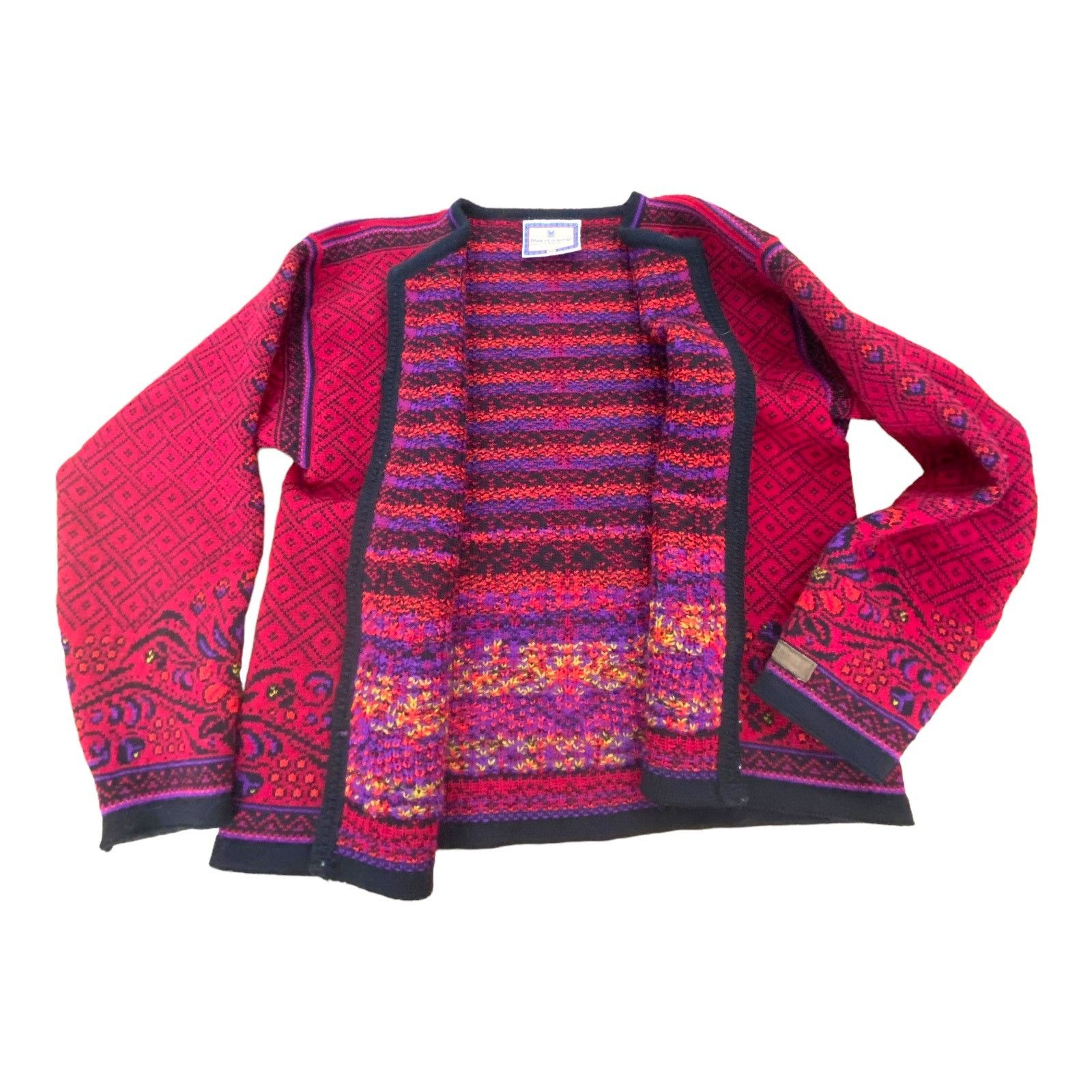 Dale Of Norway Dale of Norway Wool Cardigan Sweater Red Purple Pewter Butto Size M / US 6-8 / IT 42-44 - 7 Thumbnail