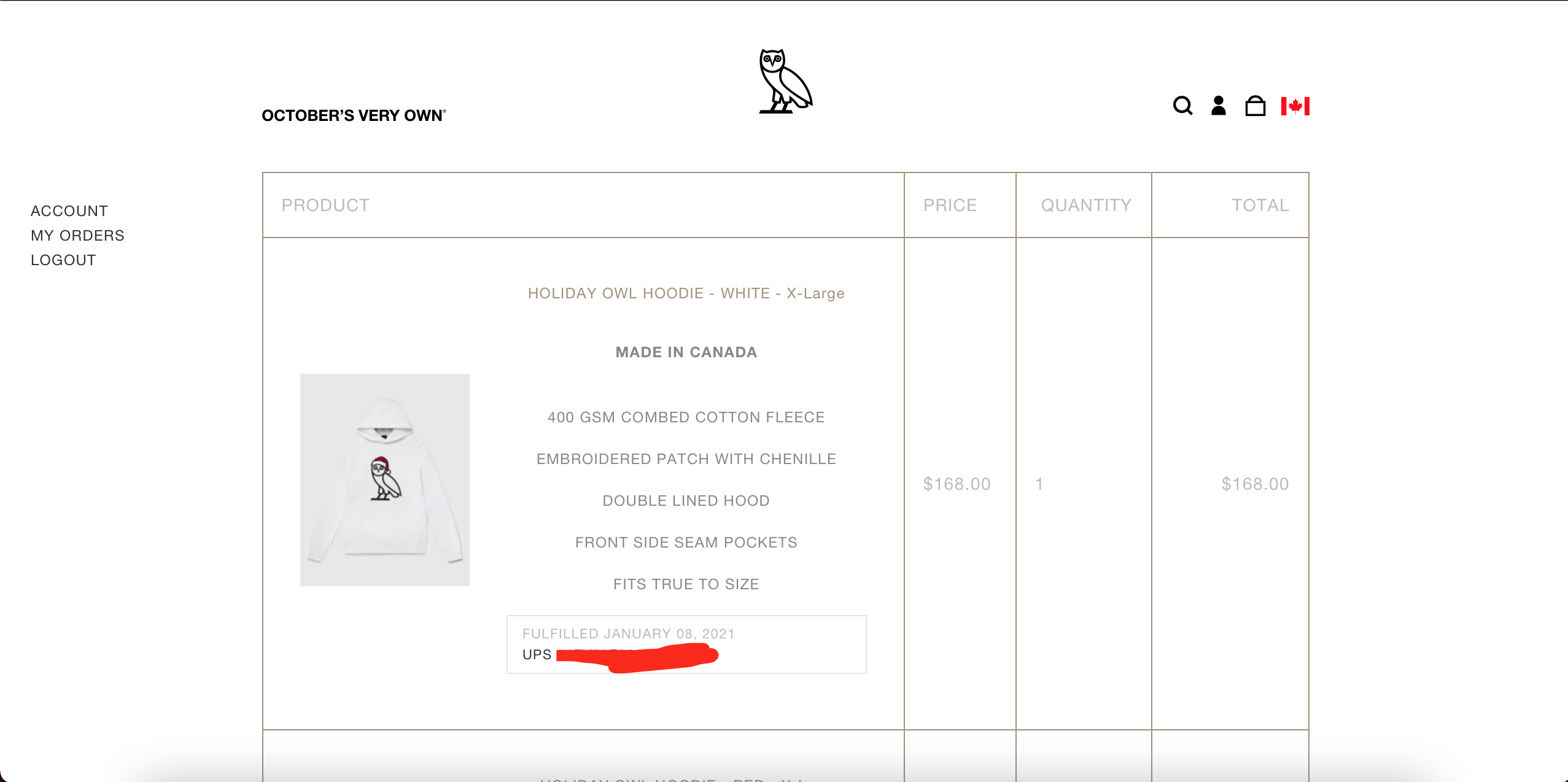 October's Very Own OVO HOLIDAY OWL HOODIE SANTA CHRISTMAS 🎅🏻🦉🔥 Size US L / EU 52-54 / 3 - 7 Thumbnail
