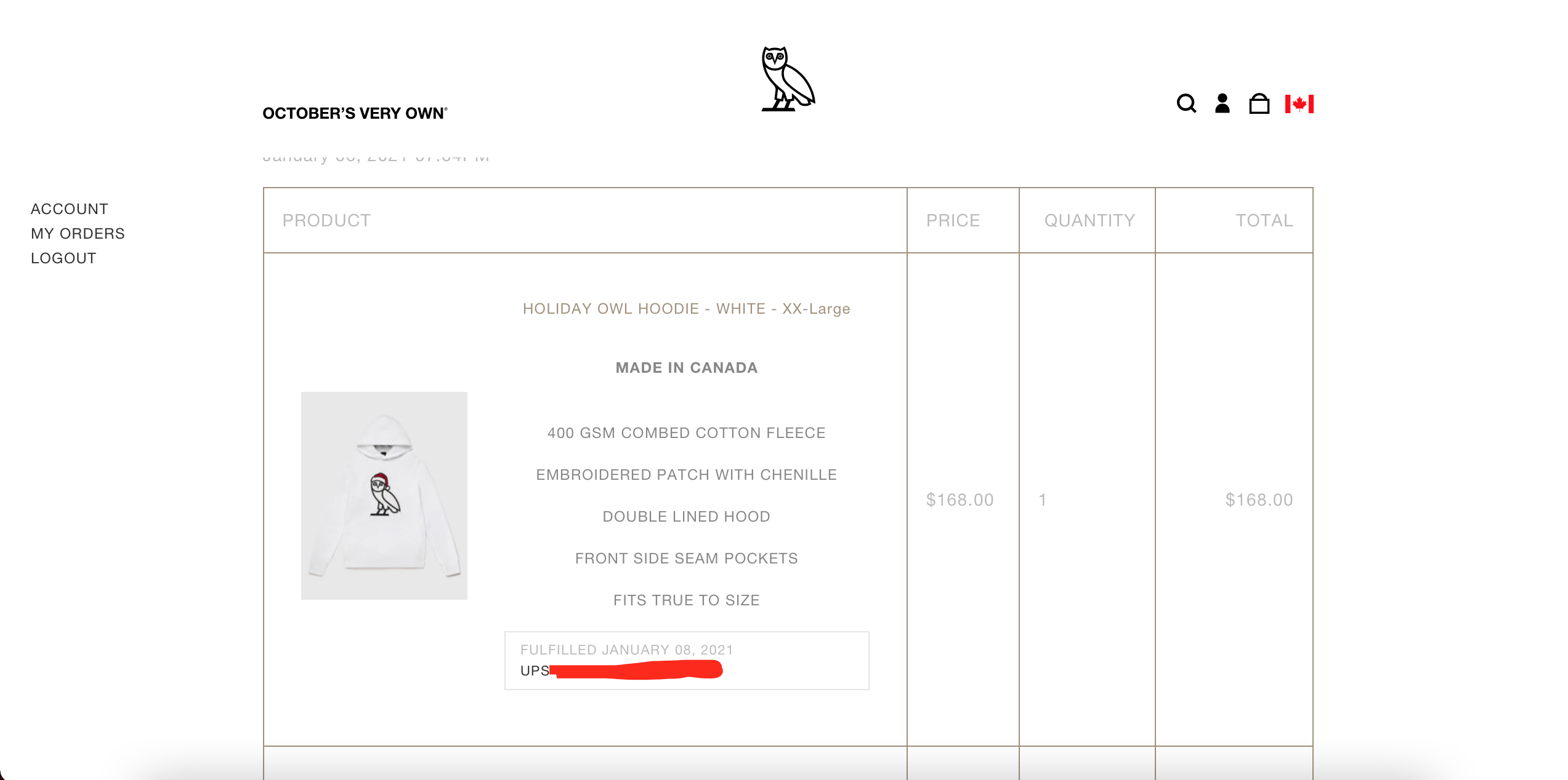 October's Very Own OVO HOLIDAY OWL HOODIE SANTA CHRISTMAS 🎅🏻🦉🔥 Size US L / EU 52-54 / 3 - 8 Thumbnail