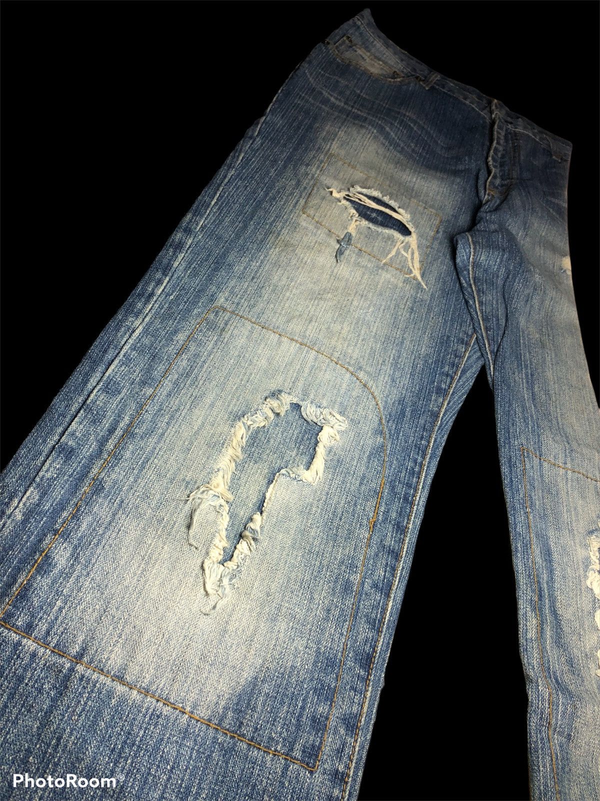 Other WASHED⚡️DISTRESSED PATCHES DENIM Size US 34 / EU 50 - 5 Thumbnail