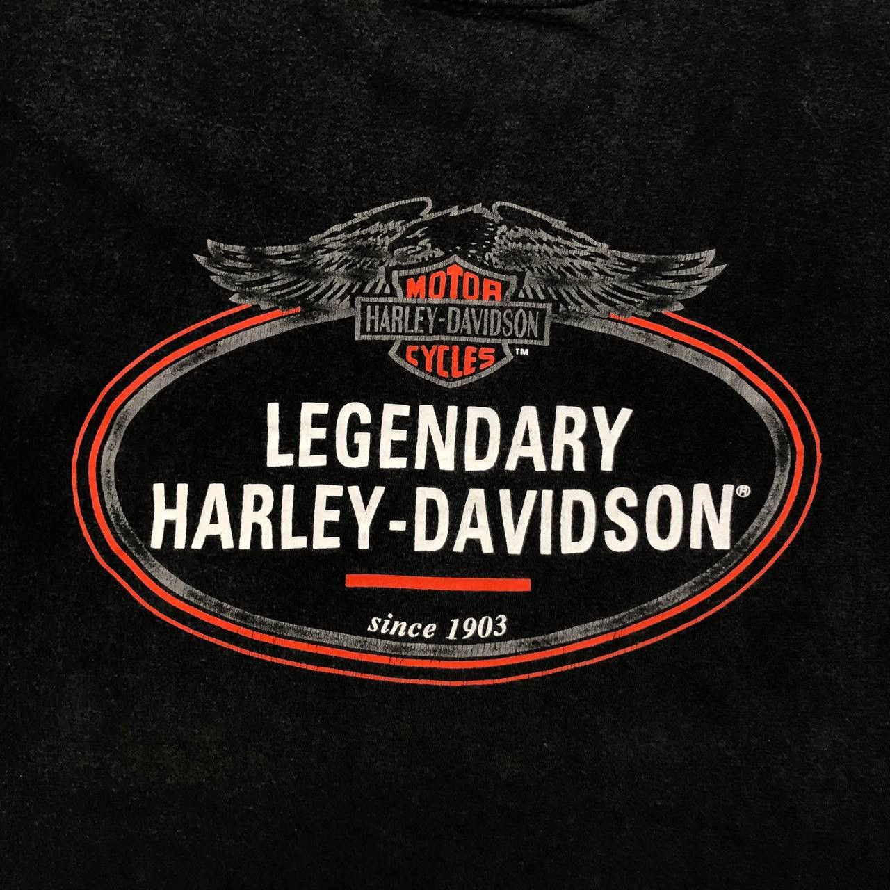 Vintage Vintage 2000s Legendary Harley Davidson T Shirt Faded Black Size US XL / EU 56 / 4 - 4 Thumbnail