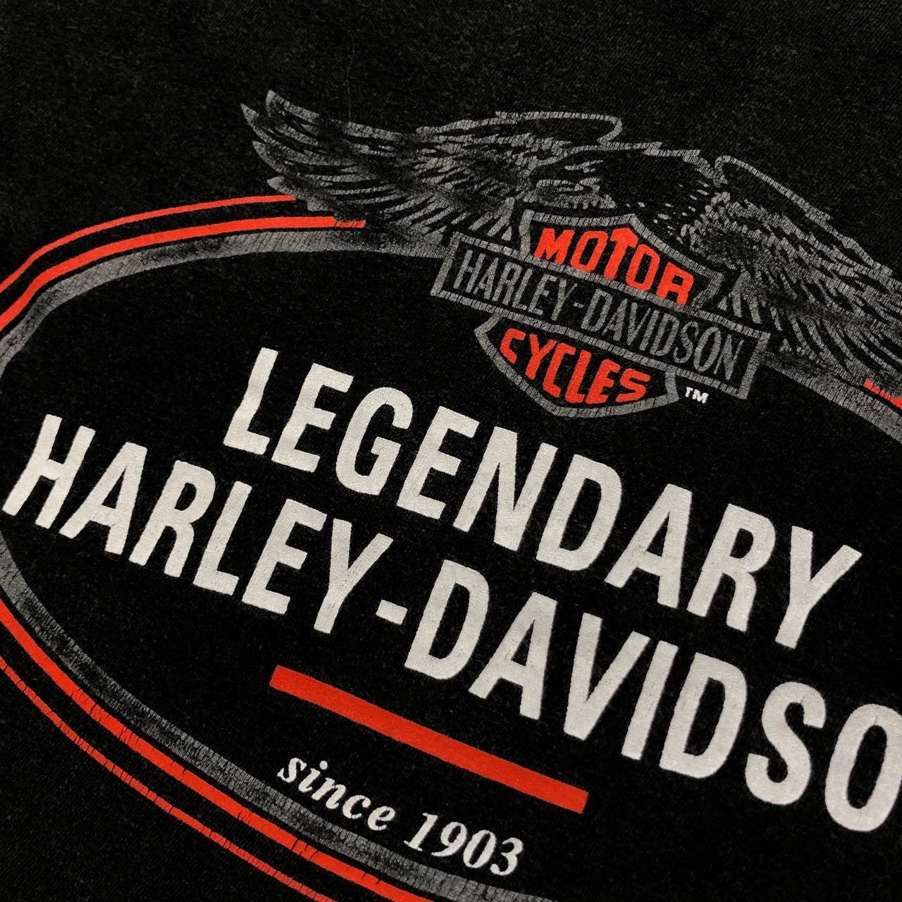 Vintage Vintage 2000s Legendary Harley Davidson T Shirt Faded Black Size US XL / EU 56 / 4 - 5 Thumbnail