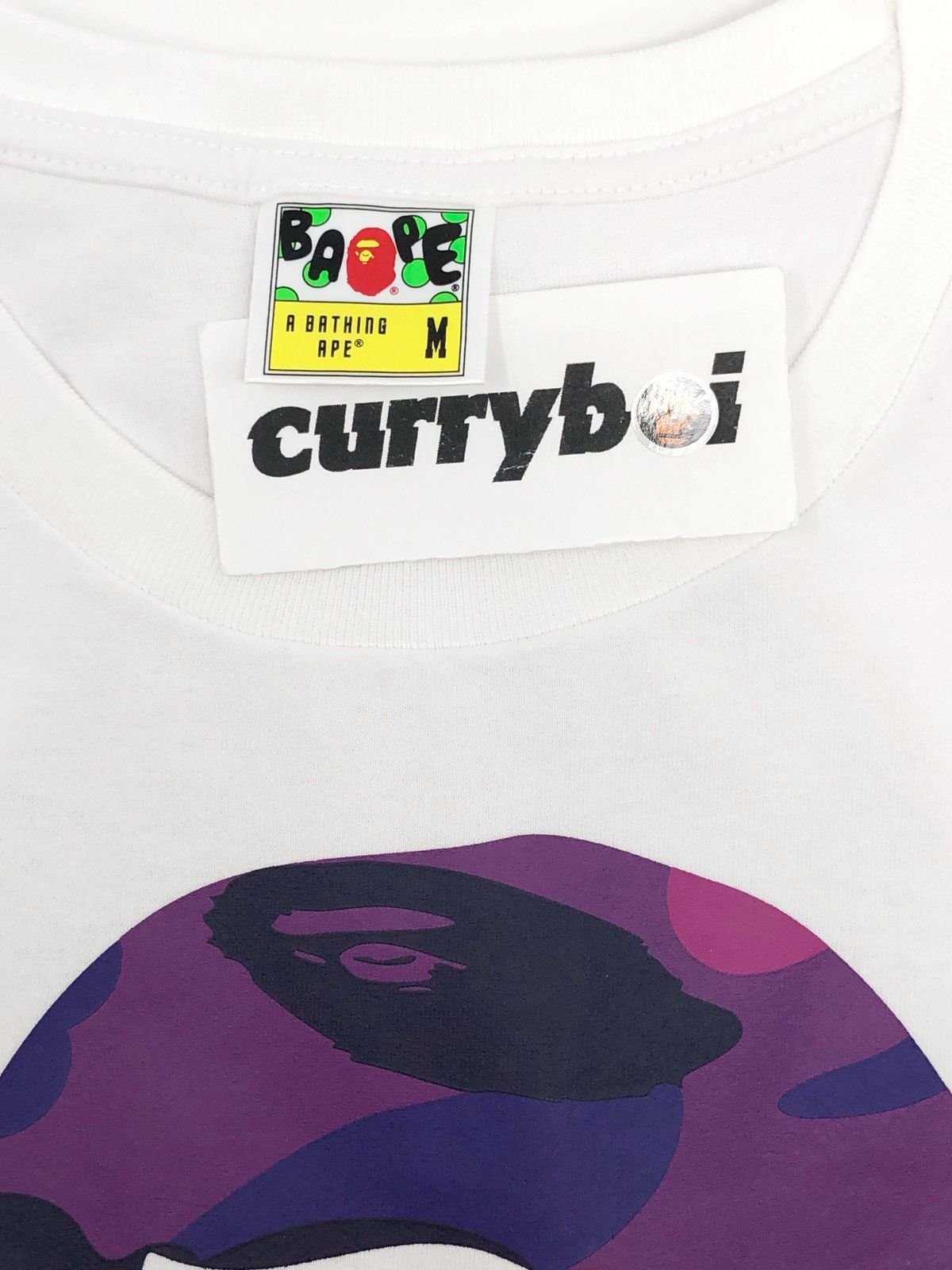 Bape BAPE Color Camo Big Ape Head T-Shirt White/Purple Size US M / EU 48-50 / 2 - 6 Thumbnail