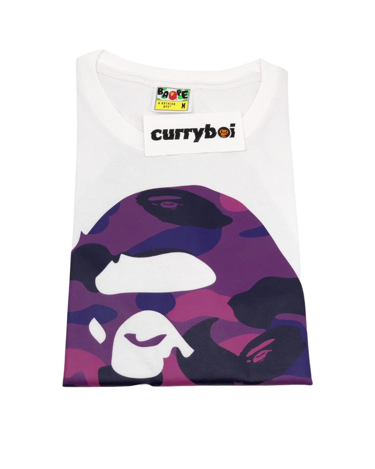 Bape BAPE Color Camo Big Ape Head T-Shirt White/Purple Size US M / EU 48-50 / 2 - 4 Thumbnail