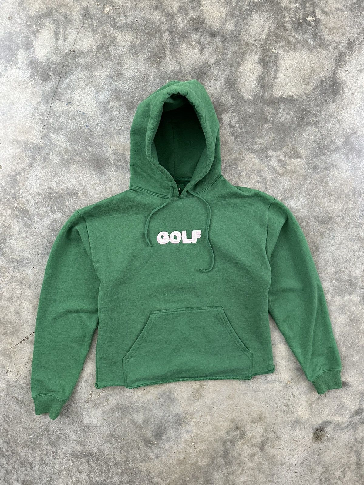 Golf Wang Green Embroidered 3D Logo Raw Hem Hoodie Small