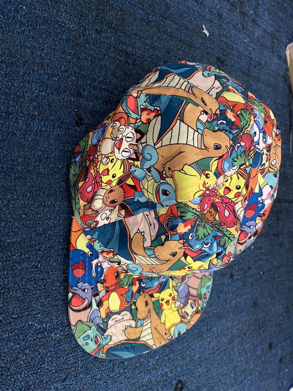 Pokemon Pokemon Original Nintendo Snapback Hat All Over Print Size ONE SIZE - 2 Thumbnail