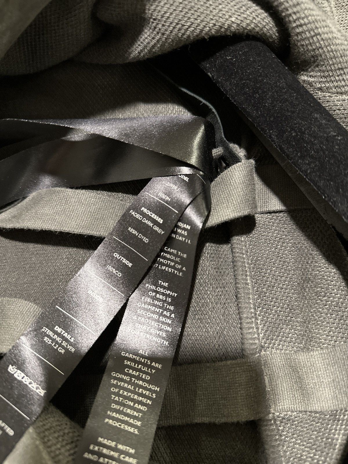 Boris Bidjan Saberi Zipper 1 - Faded Dark Grey - Resin Dyed Size US XXL / EU 58 / 5 - 12 Thumbnail