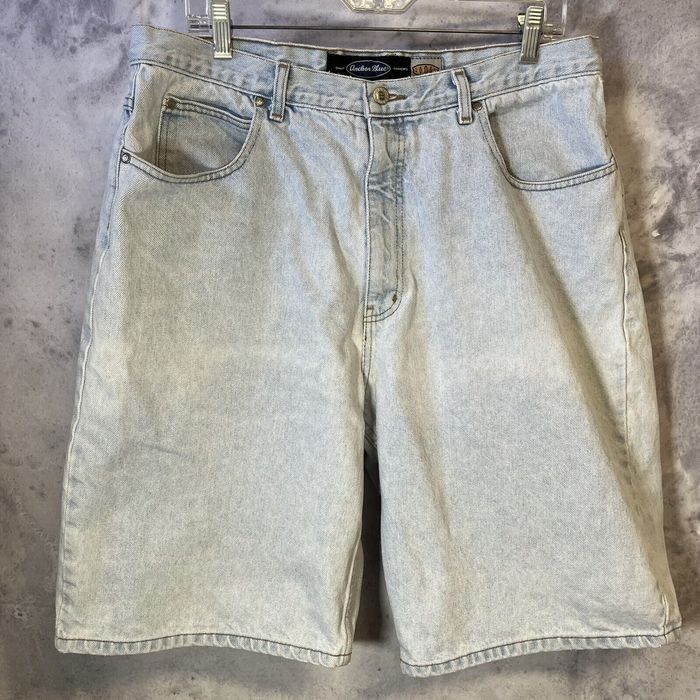 Vintage Anchor Blue Wide Leg Jean Shorts Lightwash Denim 30 Grailed
