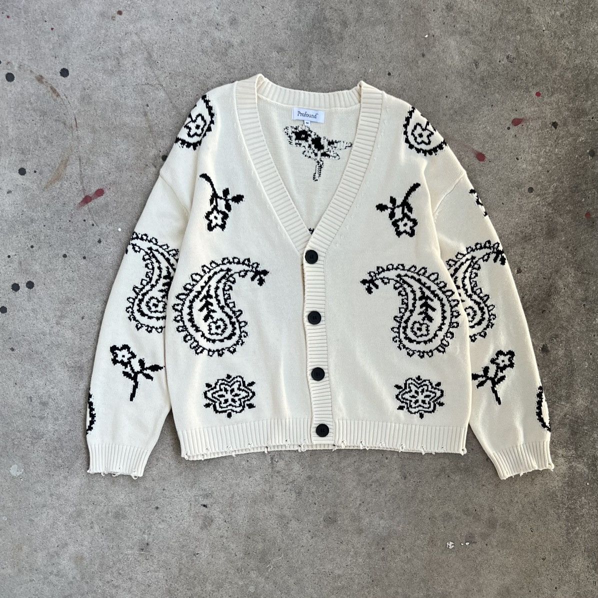 Profound Aesthetic Profound Paisley Cardigan Size US M / EU 48-50 / 2 - 1 Thumbnail
