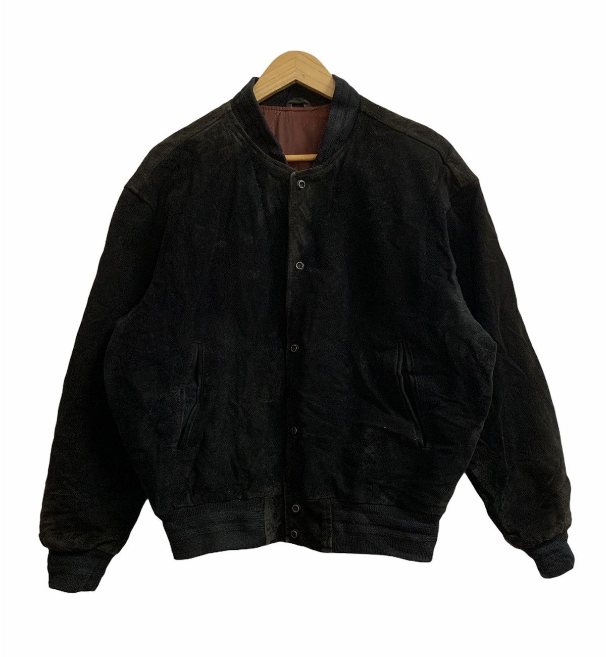 Japanese Brand × Leather Men’s Tenoras Suede Leather Varsity Jacket Size US M / EU 48-50 / 2 - 2 Thumbnail