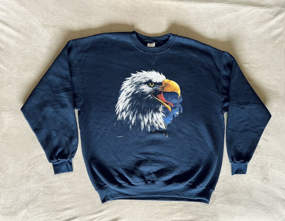 Vintage Vintage Eagle Crewneck (Navy) - XL Size US XL / EU 56 / 4 - 2 Thumbnail