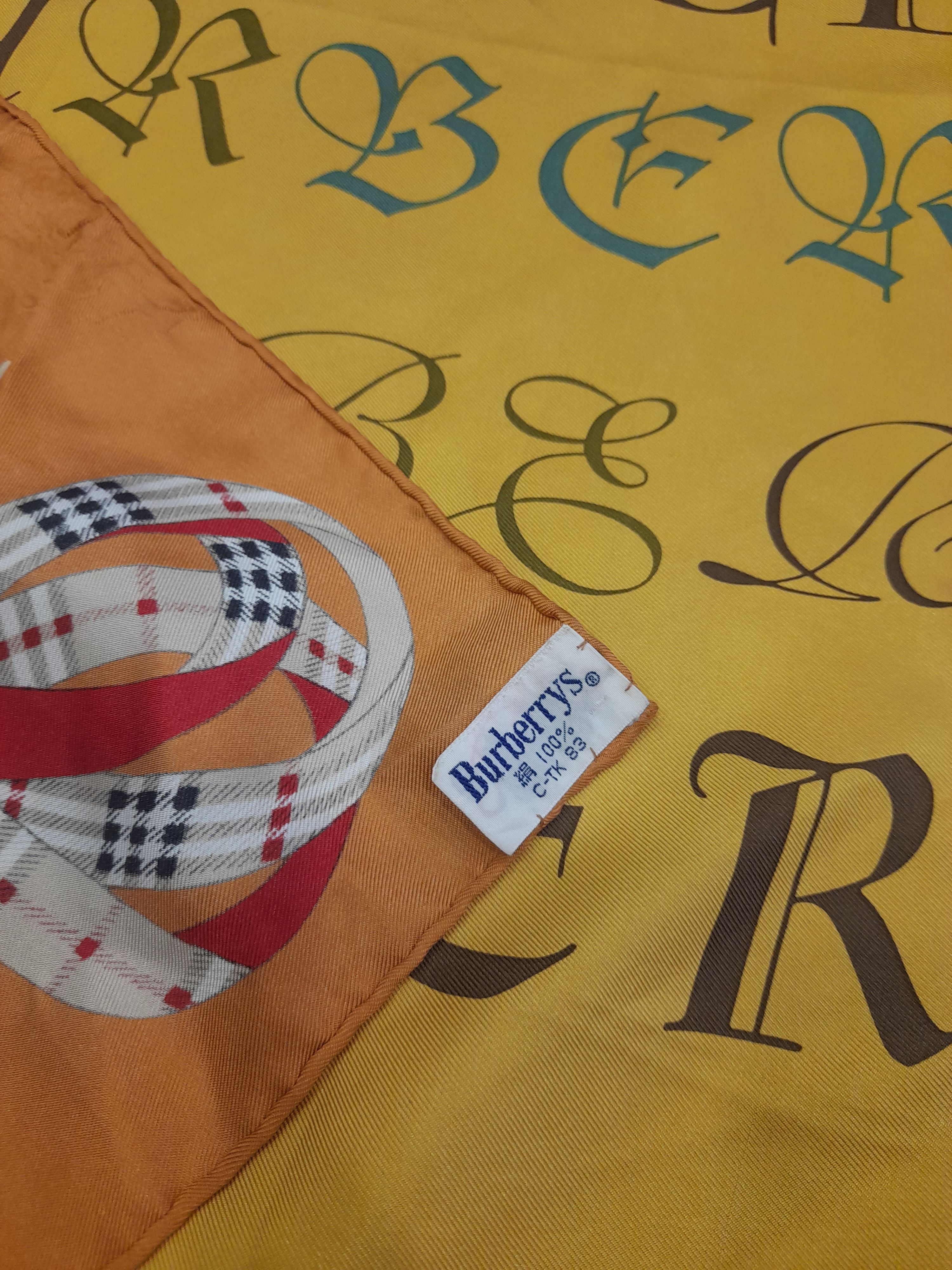 Burberry Vintage Burberrys Spellout Silk Scarves Size ONE SIZE - 7 Thumbnail