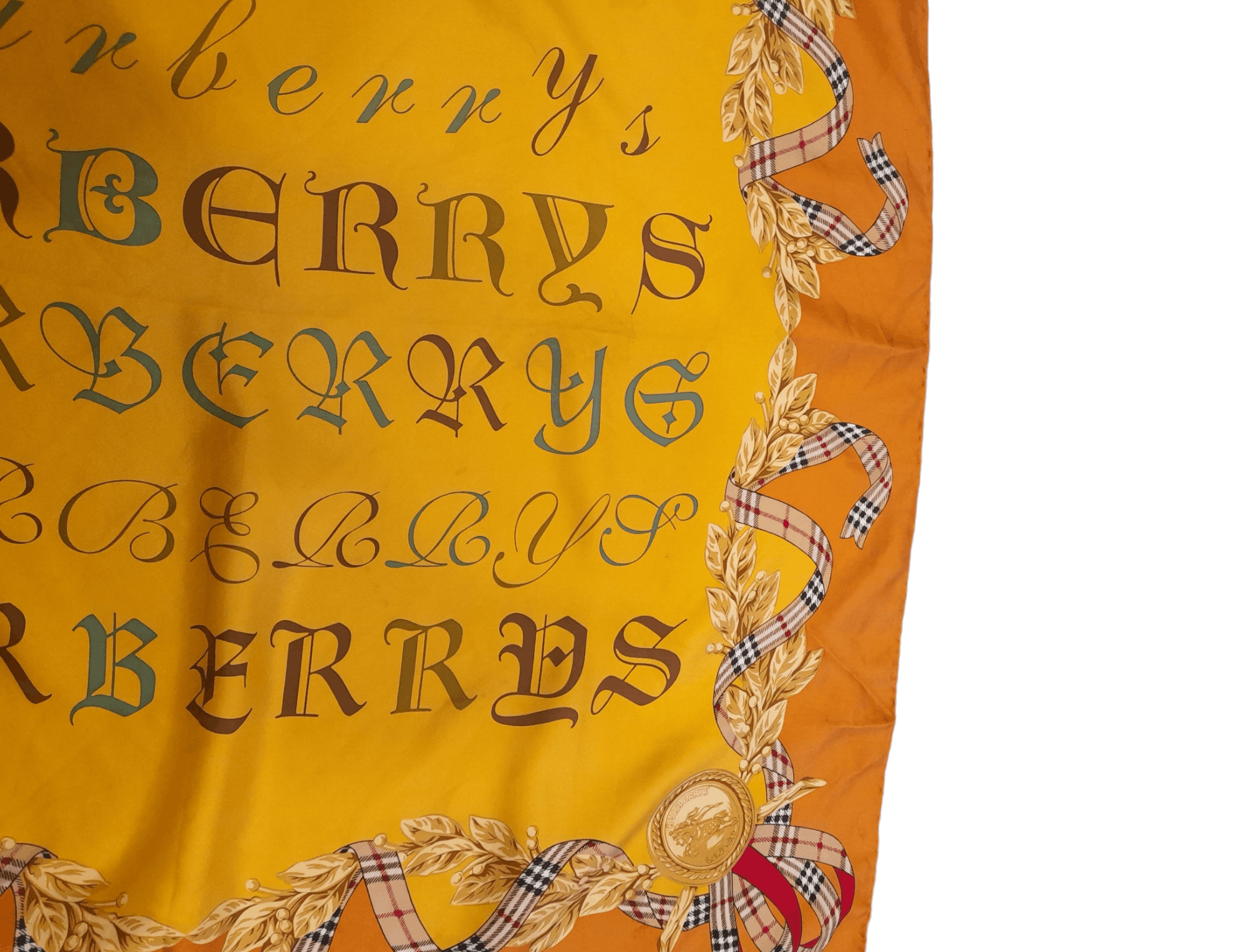 Burberry Vintage Burberrys Spellout Silk Scarves Size ONE SIZE - 2 Thumbnail
