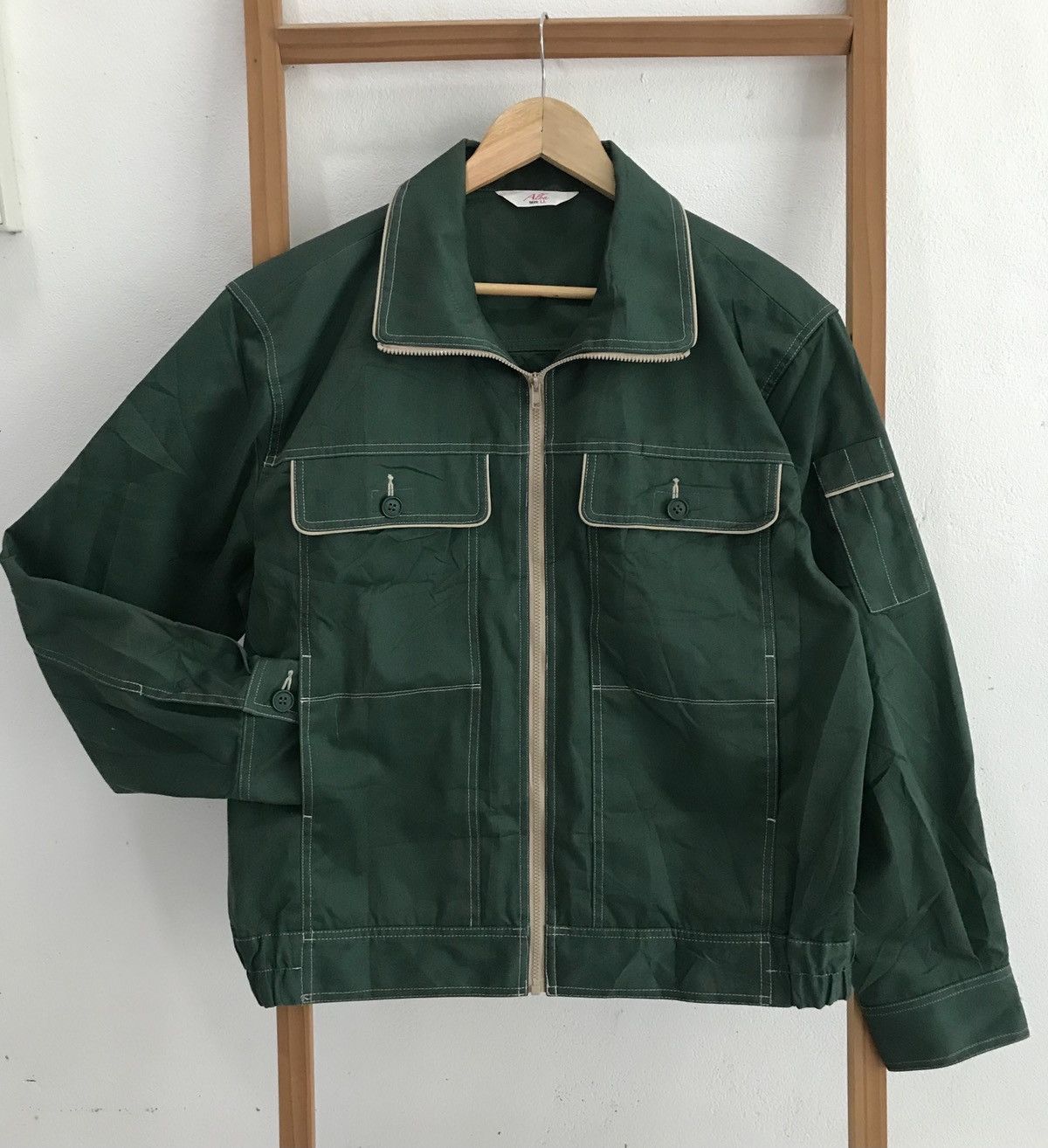 Japanese Brand Last Drop ❗️ Alba Workwear Bomber Style Jacket Vislon Zipper Size US L / EU 52-54 / 3 - 1 Thumbnail