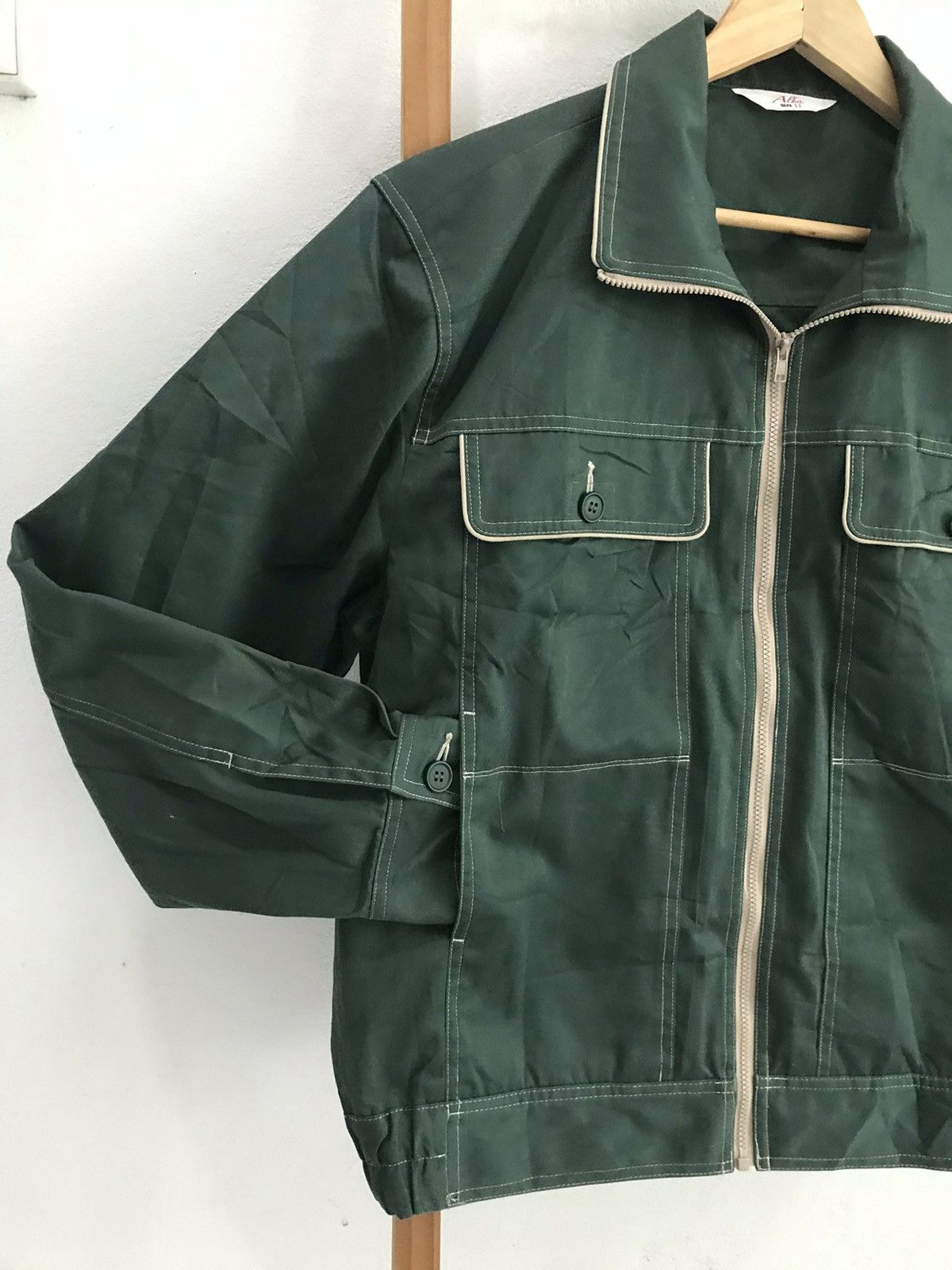 Japanese Brand Last Drop ❗️ Alba Workwear Bomber Style Jacket Vislon Zipper Size US L / EU 52-54 / 3 - 2 Thumbnail