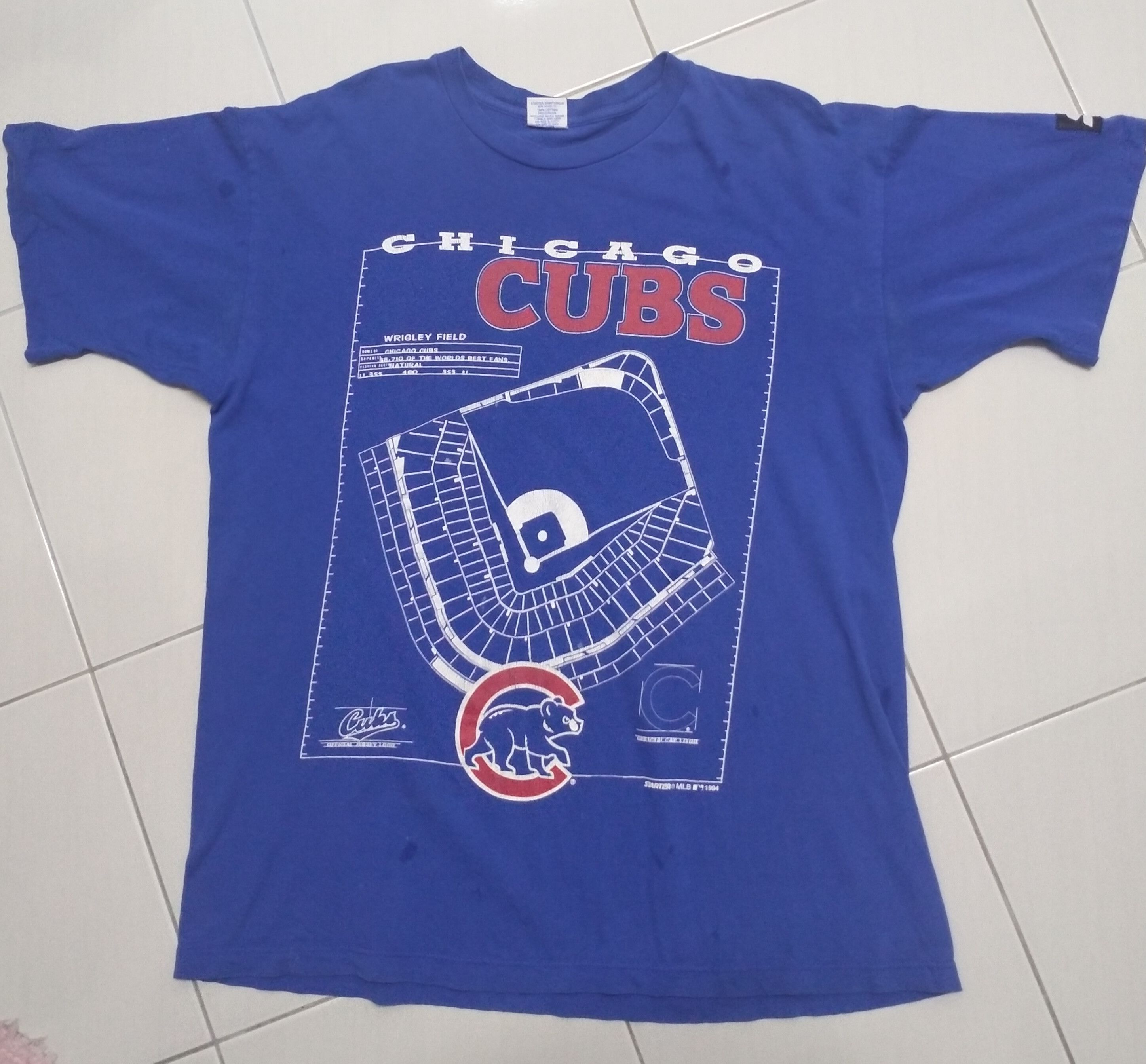 MLB × Starter VTG 90s Starter X Chicago Cubs Wringley Field shirts Size US L / EU 52-54 / 3 - 1 Thumbnail