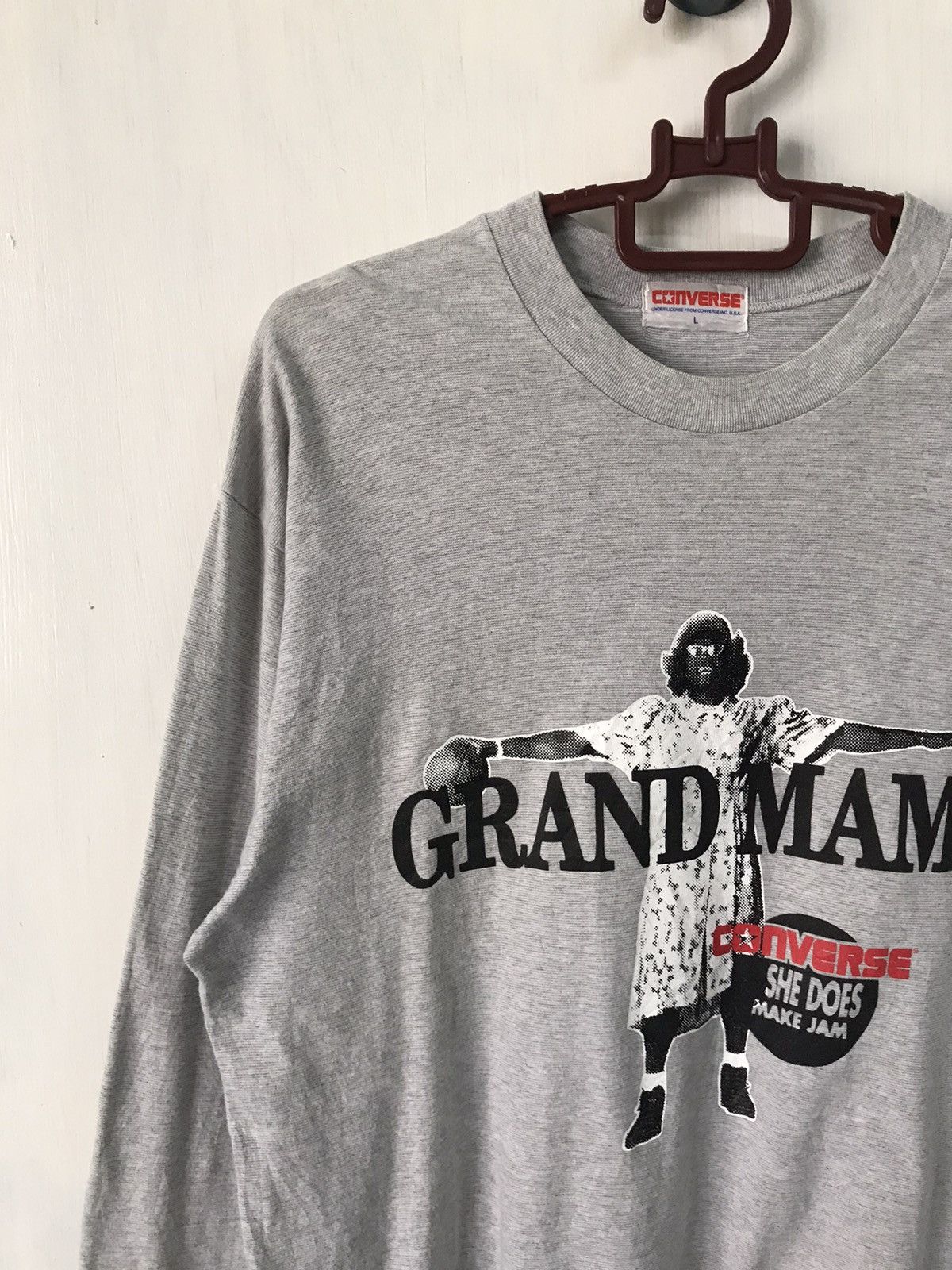 Converse × Vintage 💥Steals💥Vtg Converse Grand Mama Long Sleeve Size US L / EU 52-54 / 3 - 3 Thumbnail