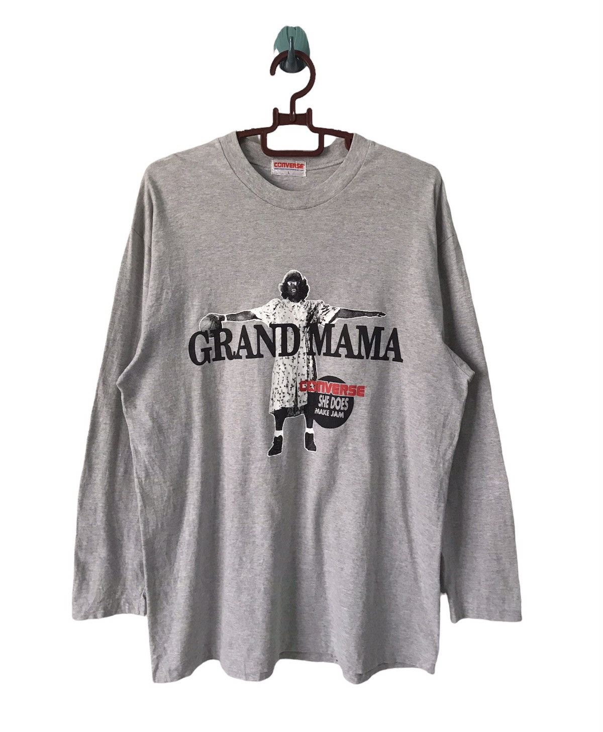 Converse × Vintage 💥Steals💥Vtg Converse Grand Mama Long Sleeve Size US L / EU 52-54 / 3 - 1 Thumbnail
