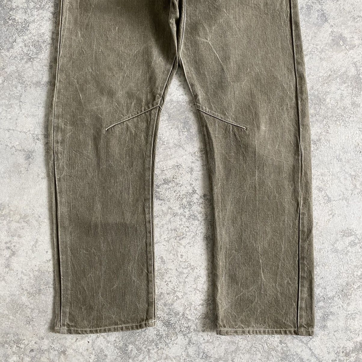 Designer Japanese Brand Concave Attempt Flap Pocket Tapered Leg Jeans Size US 33 - 5 Thumbnail