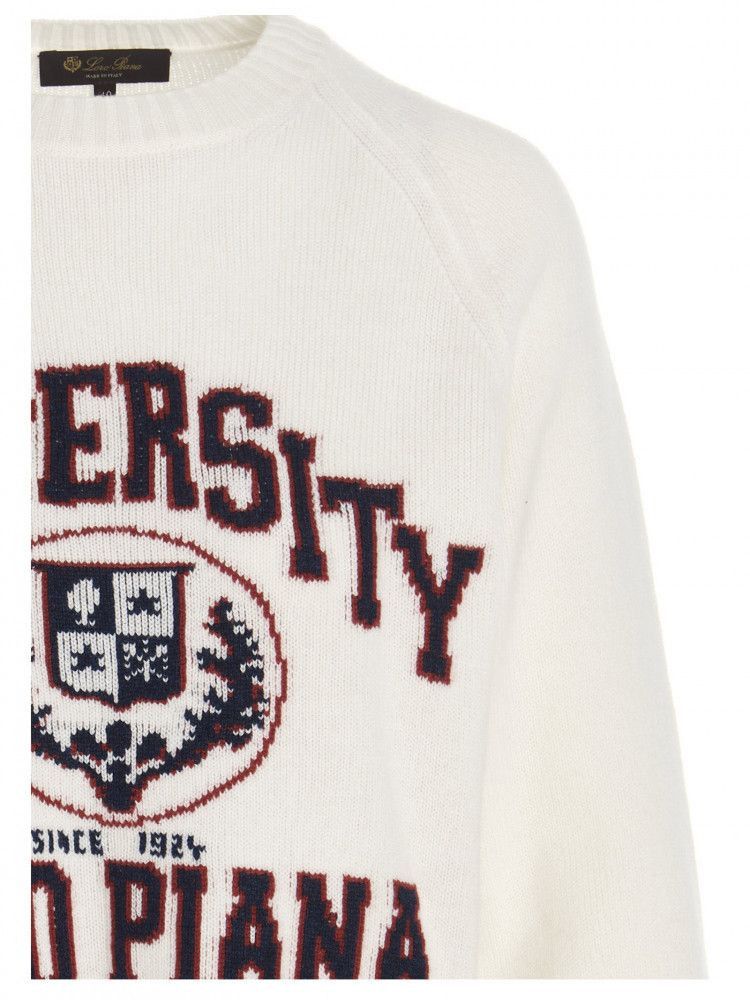 Loro Piana Ladies University Knitwear Cashmere in White Size M / US 6-8 / IT 42-44 - 2 Thumbnail