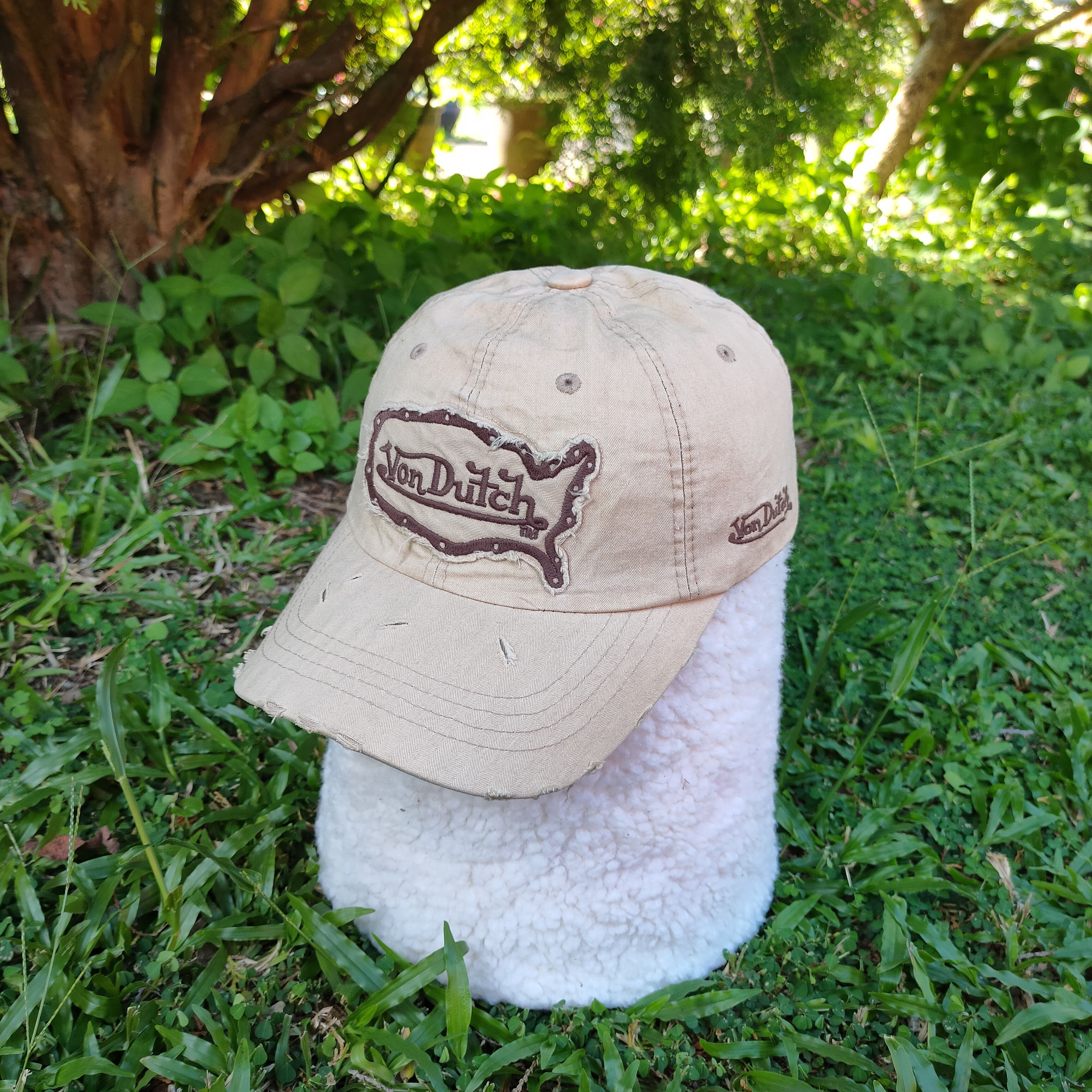 Vintage VON DUTCH Patches Embroidery Leather Clip Cap