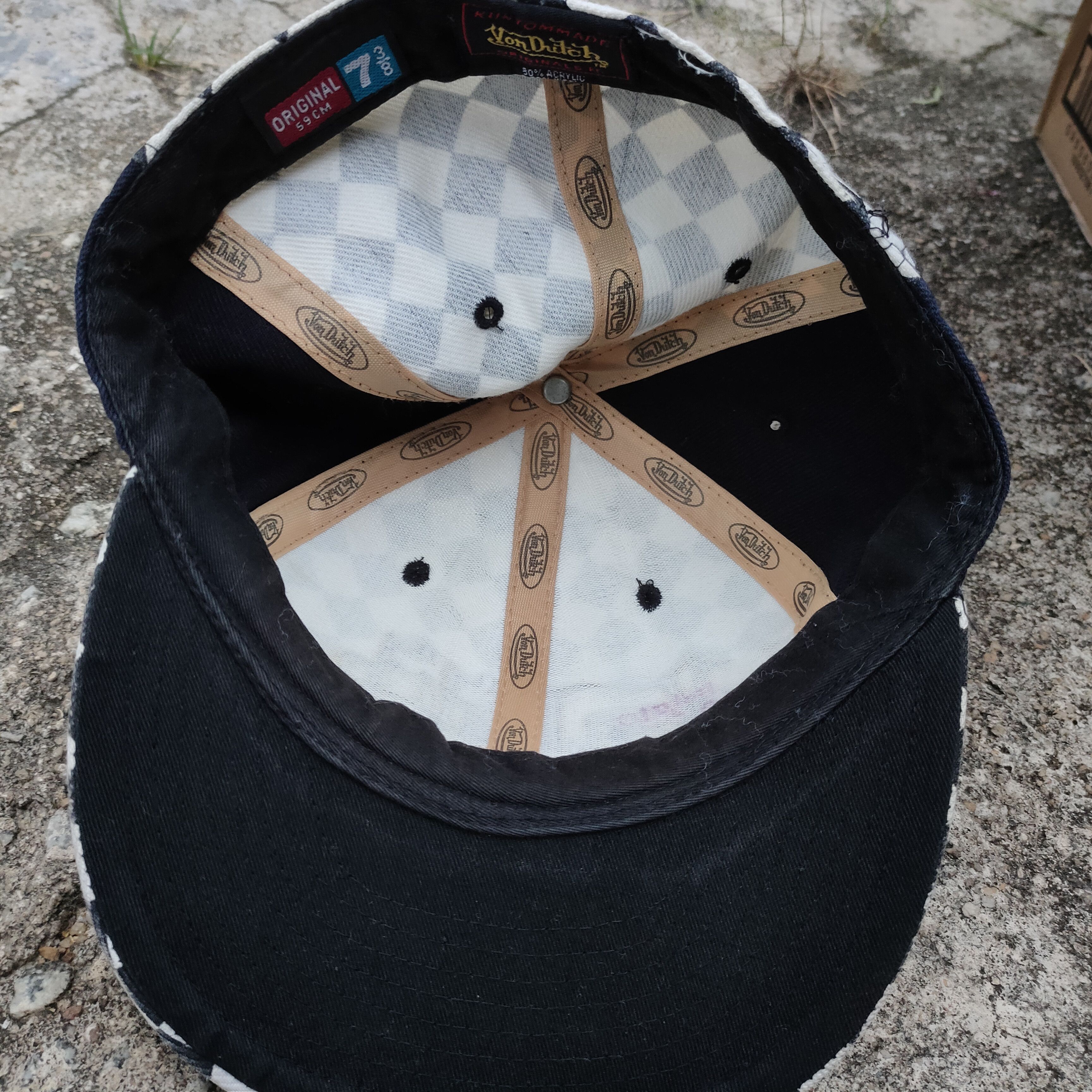 VON DUTCH CHESSBOARD Full Cap 59CM Size Headwear - Main Image