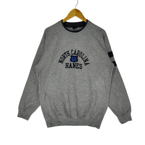 Hanes NORTH CAROLINA HANES Embroidery Spellout Sweatshirt Size US L / EU 52-54 / 3 - 1 Thumbnail