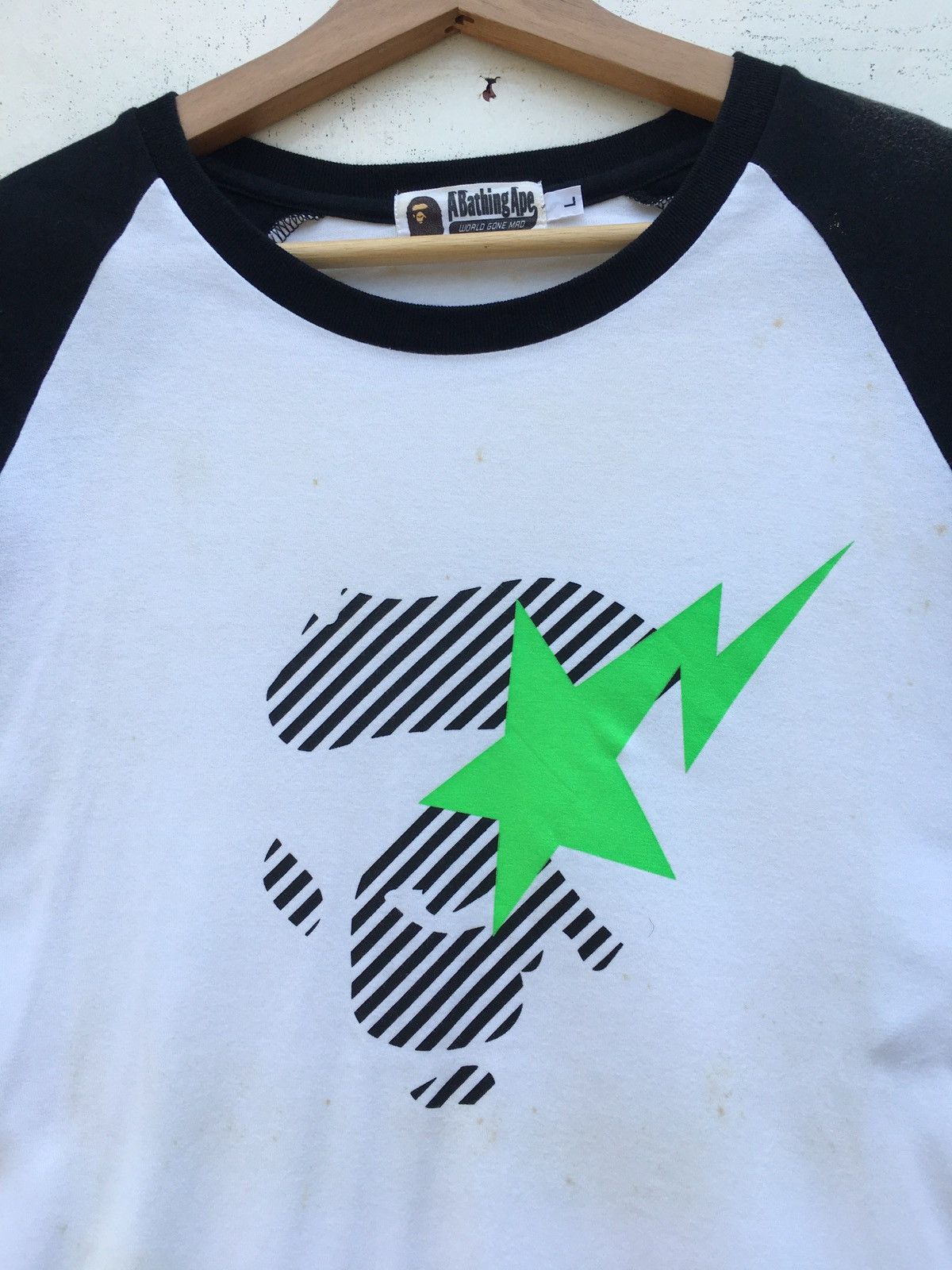 Bape Sta Ape Face 3/4 Tee Size US M / EU 48-50 / 2 - 3 Thumbnail