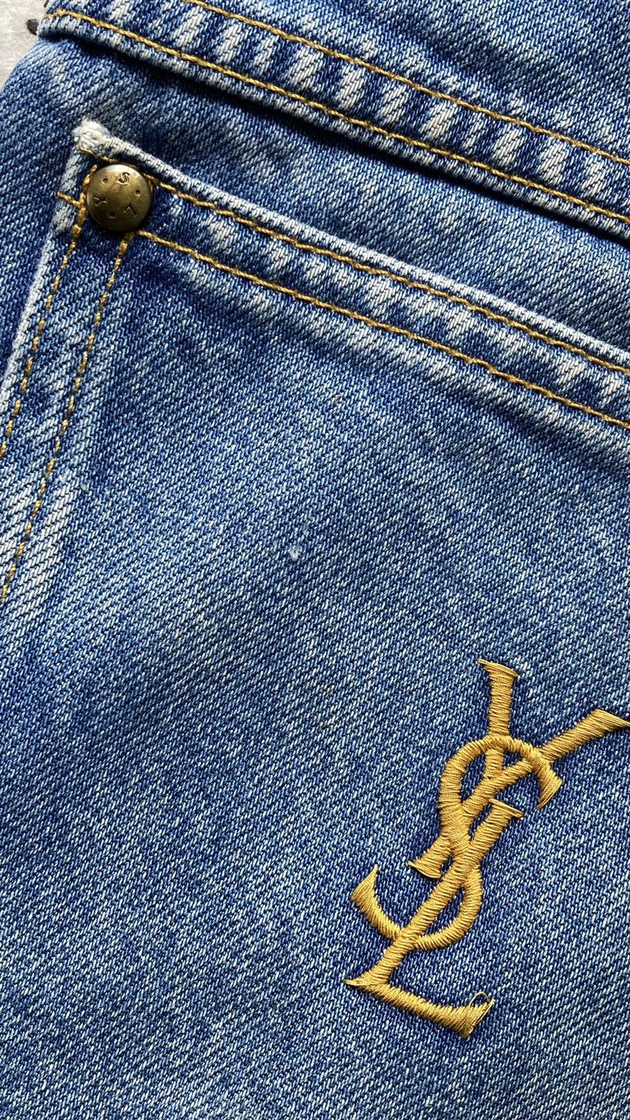 Designer VINTAGE 1990s YSL WOMEN JEANS Size 32" / US 10 / IT 46 - 7 Thumbnail