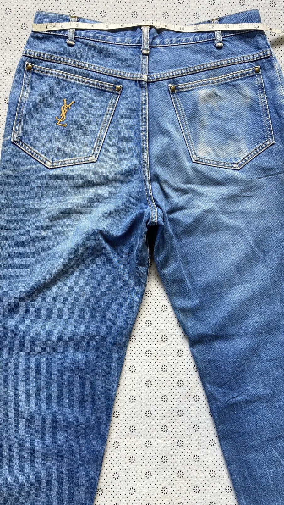 Designer VINTAGE 1990s YSL WOMEN JEANS Size 32" / US 10 / IT 46 - 3 Thumbnail