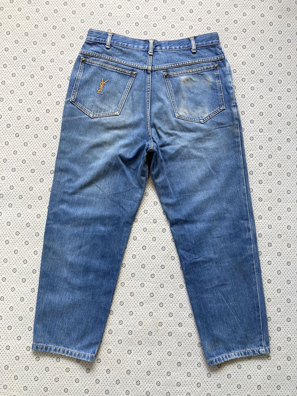 Designer VINTAGE 1990s YSL WOMEN JEANS Size 32" / US 10 / IT 46 - 2 Thumbnail
