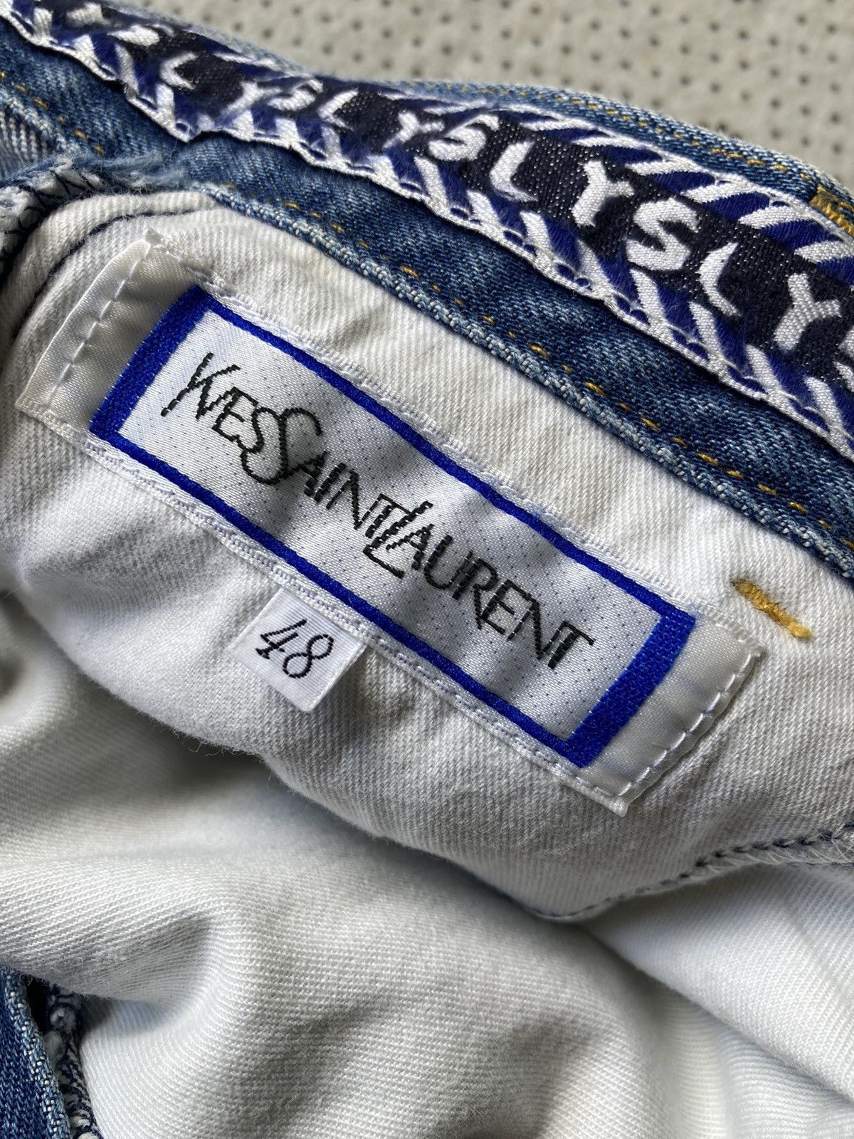 Designer VINTAGE 1990s YSL WOMEN JEANS Size 32" / US 10 / IT 46 - 9 Thumbnail