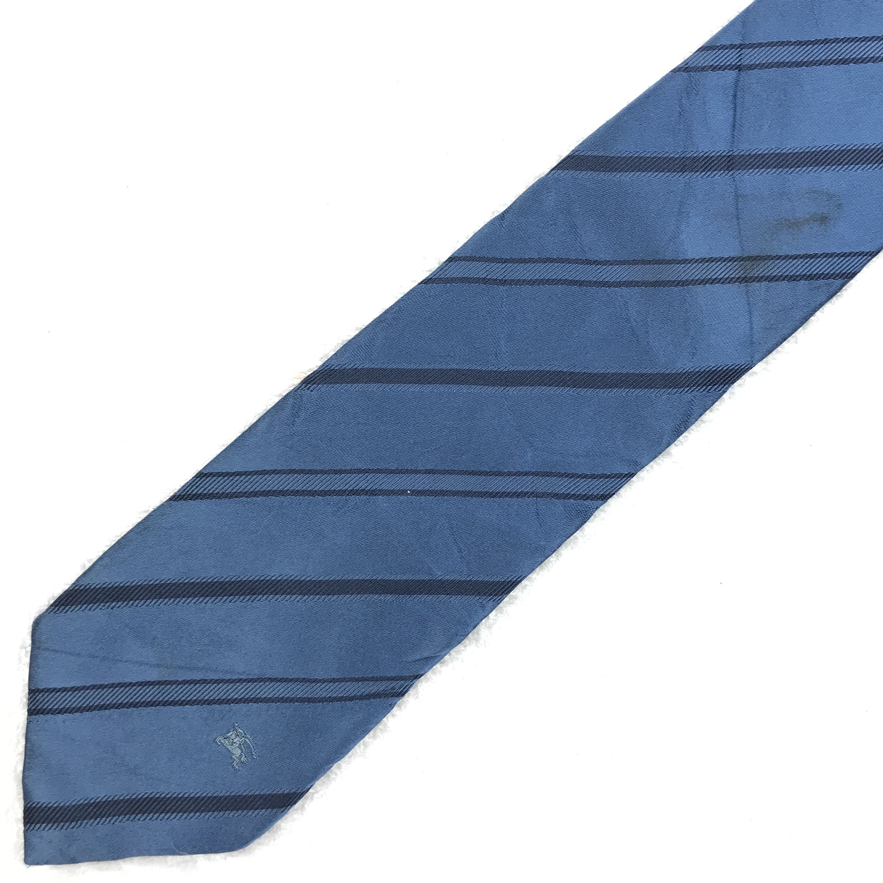 Burberry × Designer × Vintage B217 Vintage Burberry Pure Silk Necktie Nova Check Monogram Size ONE SIZE - 7 Thumbnail