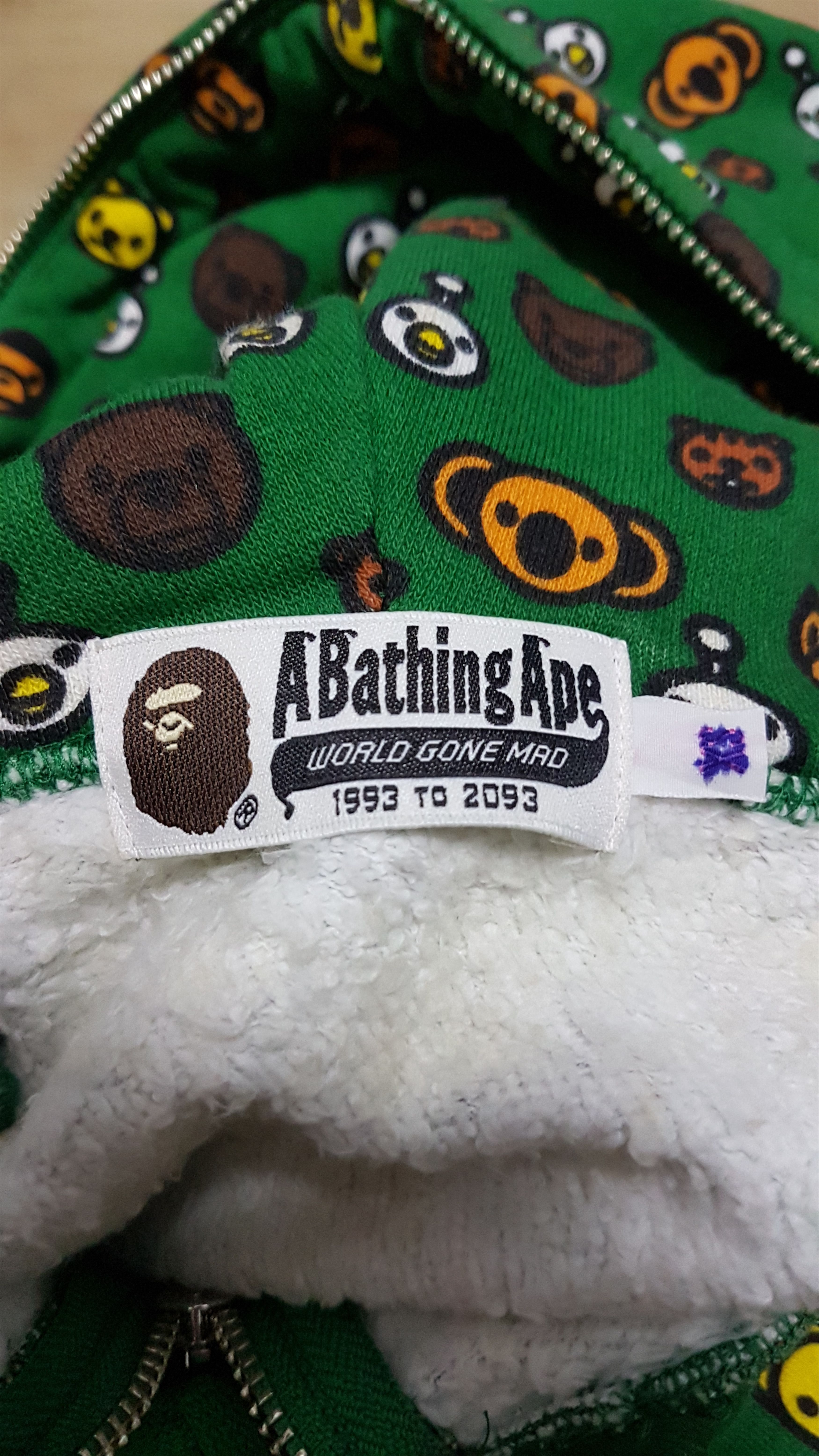 Bape OG Bape Baby Milo Monogram Logo Full Zip Hoodie Size US XS / EU 42 / 0 - 13 Thumbnail