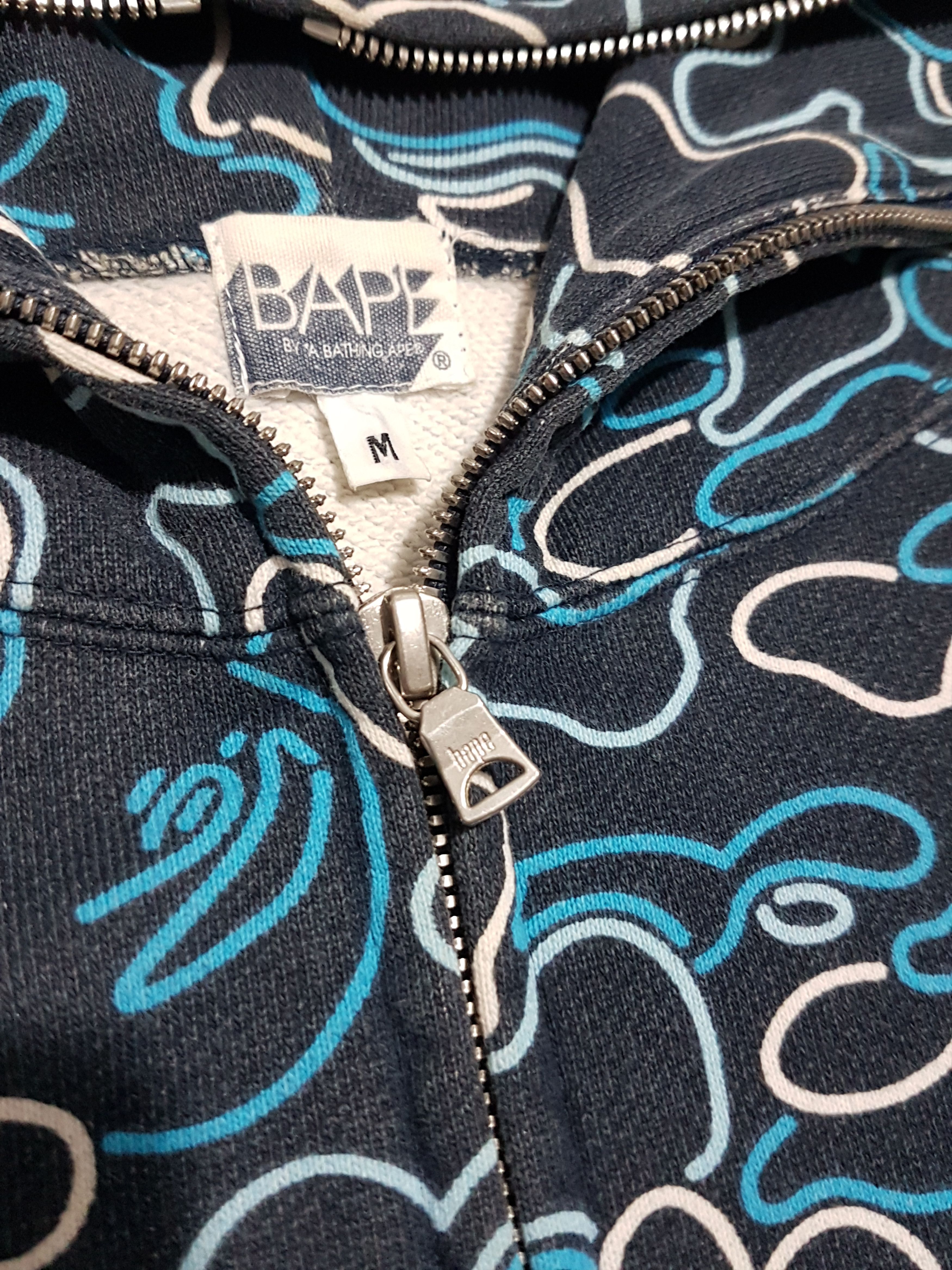 Bape OG Bape Glow In The Dark Pencil Camou Full Zip Hoodie 2006 Size US M / EU 48-50 / 2 - 6 Thumbnail
