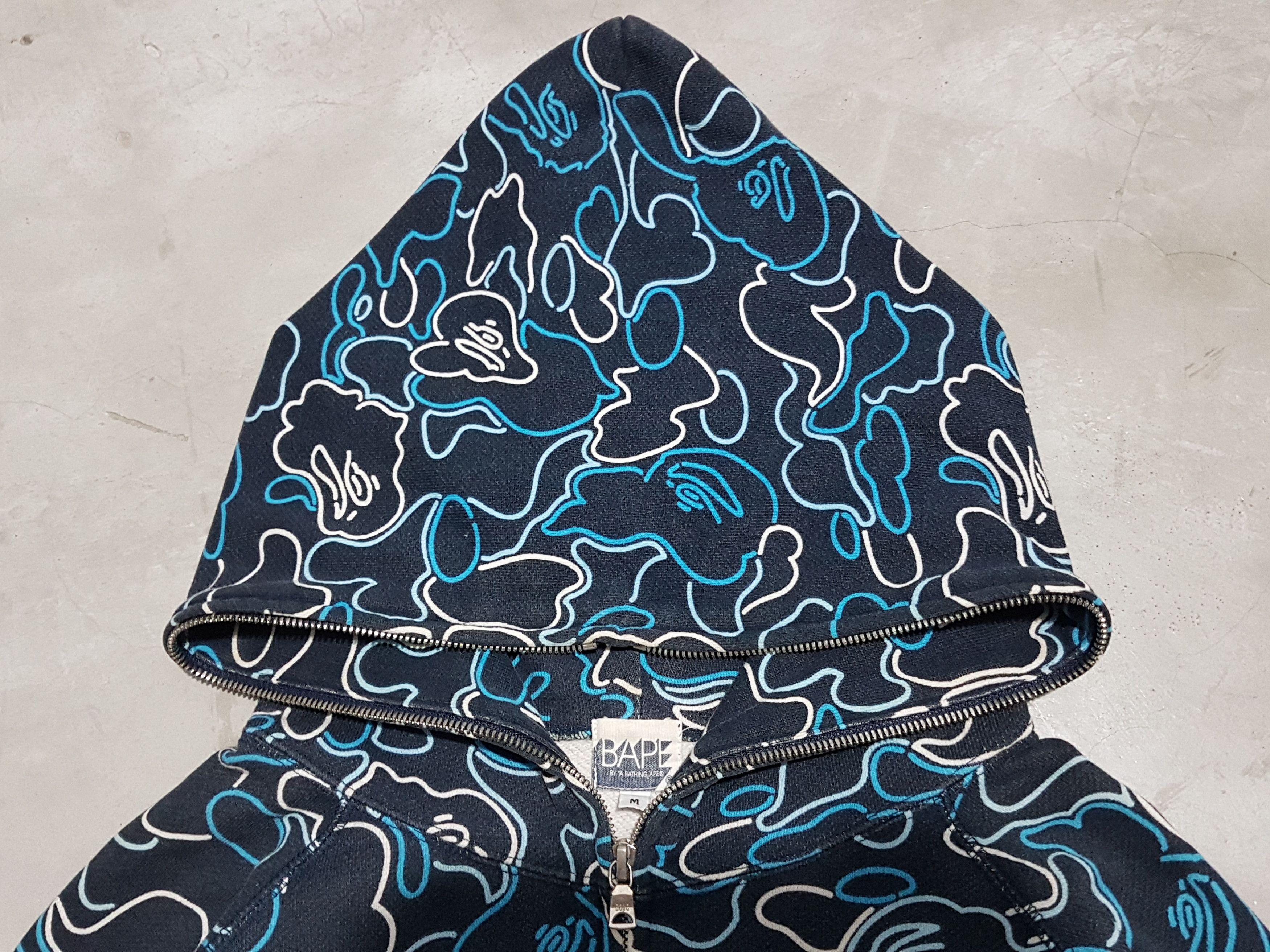 Bape OG Bape Glow In The Dark Pencil Camou Full Zip Hoodie 2006 Size US M / EU 48-50 / 2 - 5 Thumbnail