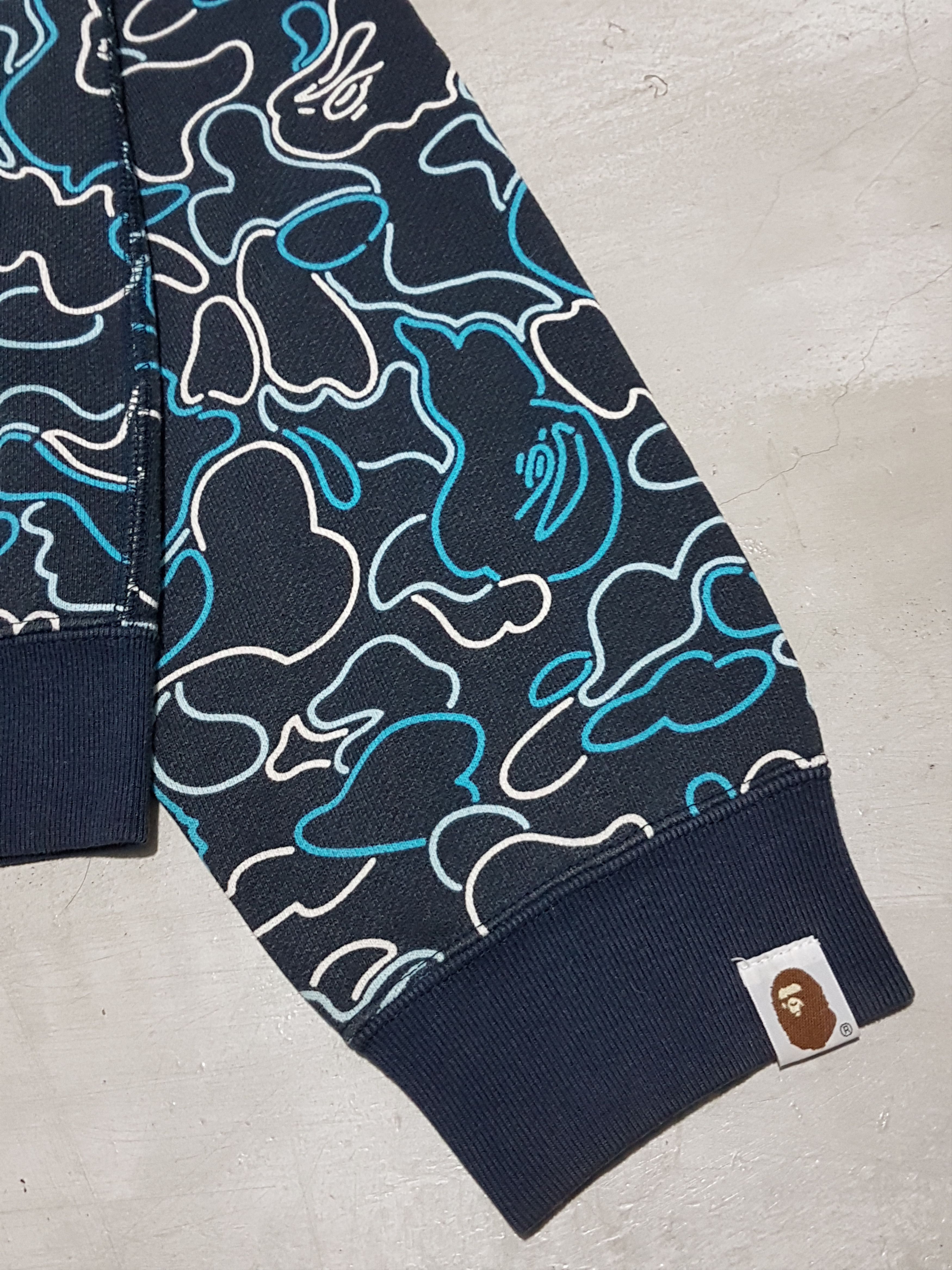 Bape OG Bape Glow In The Dark Pencil Camou Full Zip Hoodie 2006 Size US M / EU 48-50 / 2 - 12 Thumbnail