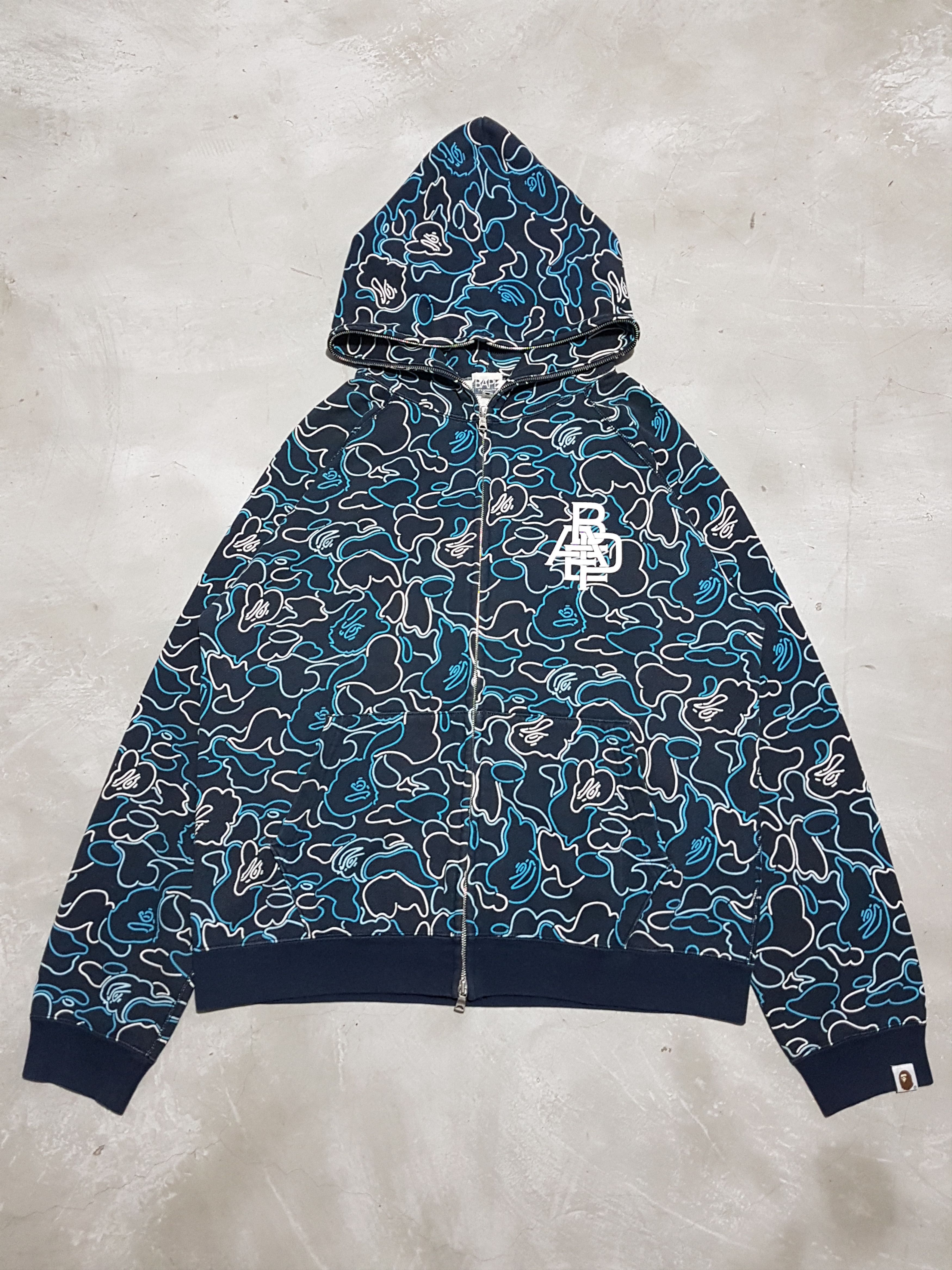 Bape OG Bape Glow In The Dark Pencil Camou Full Zip Hoodie 2006 Size US M / EU 48-50 / 2 - 1 Thumbnail