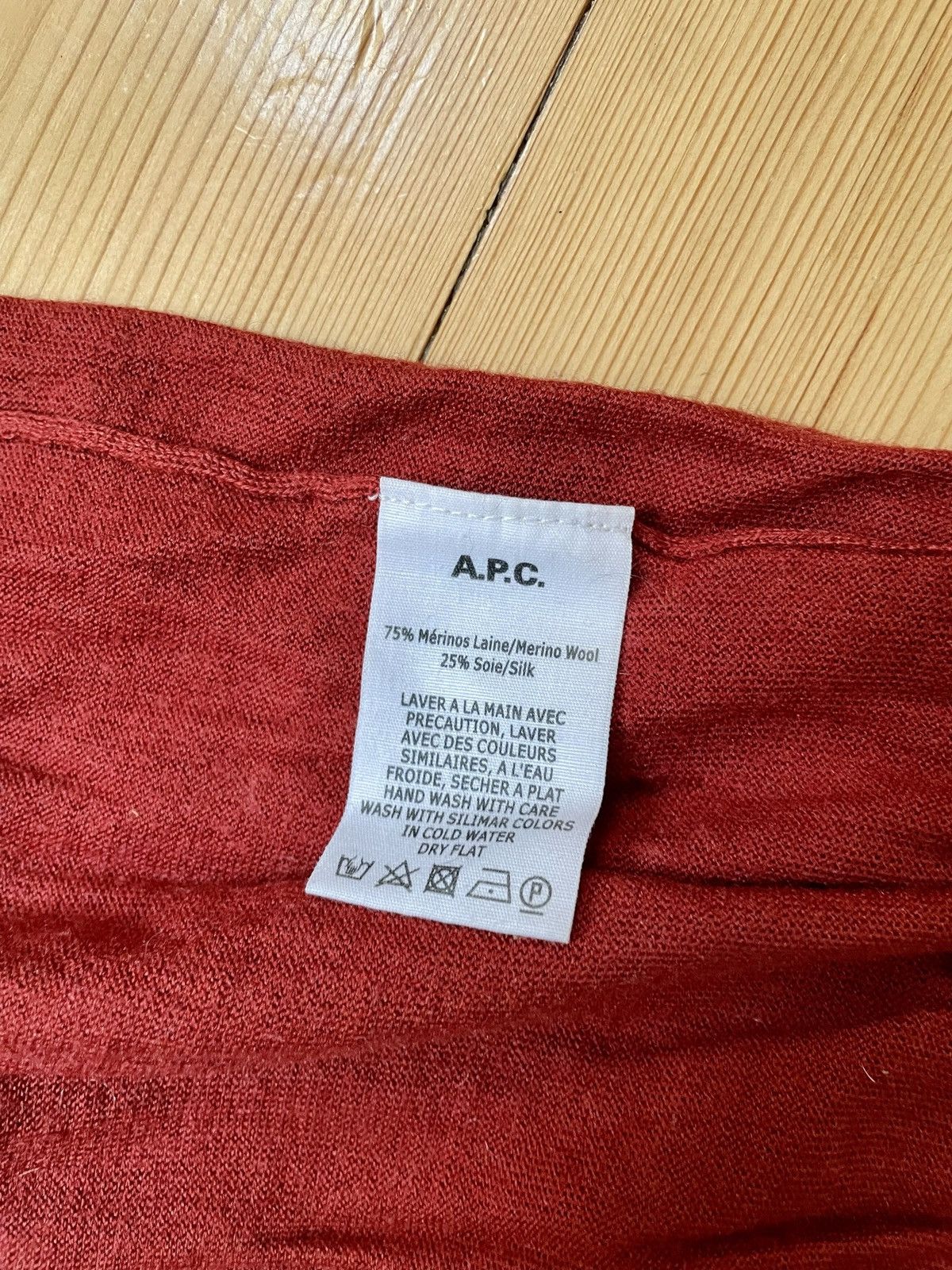 A.P.C. Brick red APC mérinos S Size US S / EU 44-46 / 1 - 3 Thumbnail