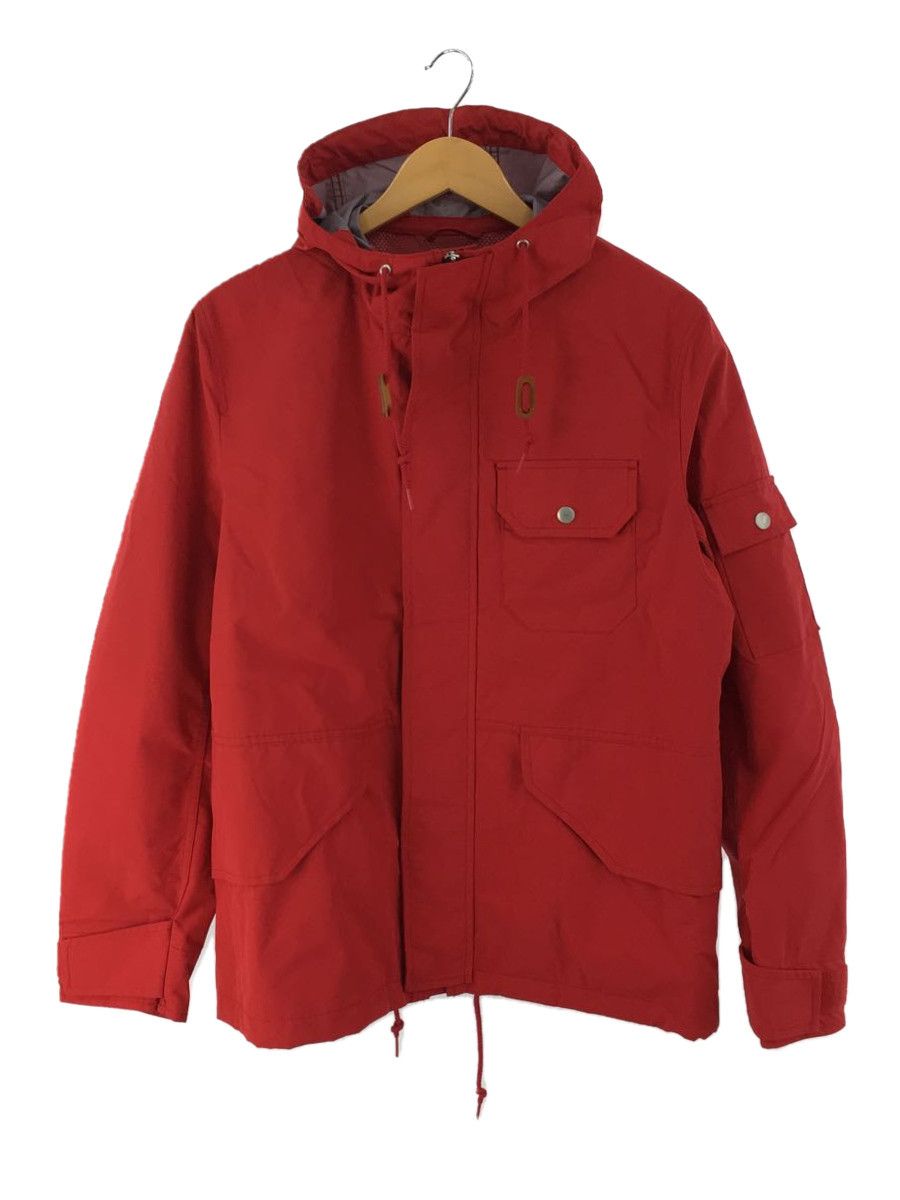 Jacket Red Nylon Plain Mountain Parka